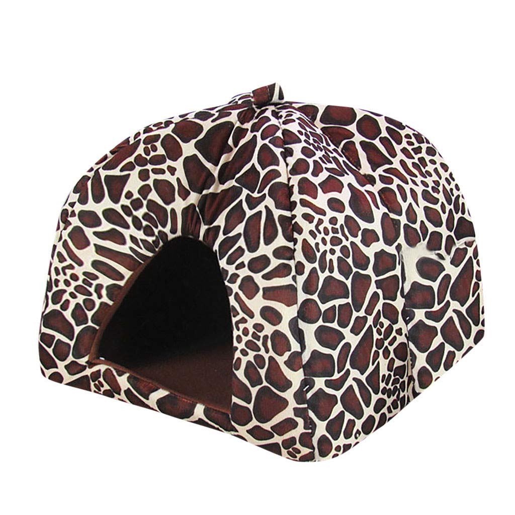 Watonic Strawberry Pet Bed for Dogs & Cats - XXL Cozy Wave Point House, Kennel & Dog House in Brown - Perfect for Indoor & Outdoor Use, Pet Supplies for Comfortable Sleeping & Relaxation