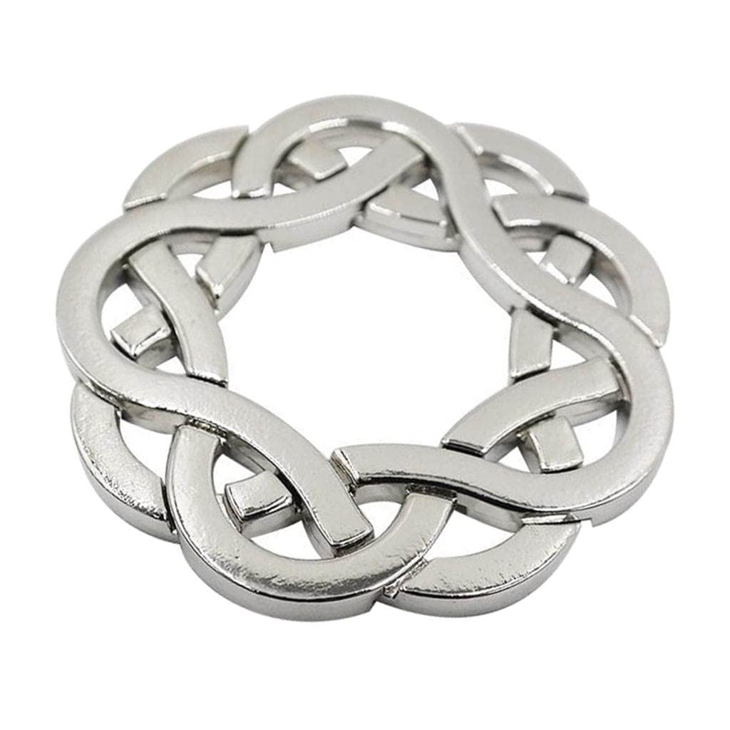 Premium Metal Puzzle Lock Brain Teaser - IQ Test Toy for Adults & Kids | Logic Game Gift for All Ages (Silver Knot) | Perfect for Office Stress Relief, Classroom Activities & Family Game Nights