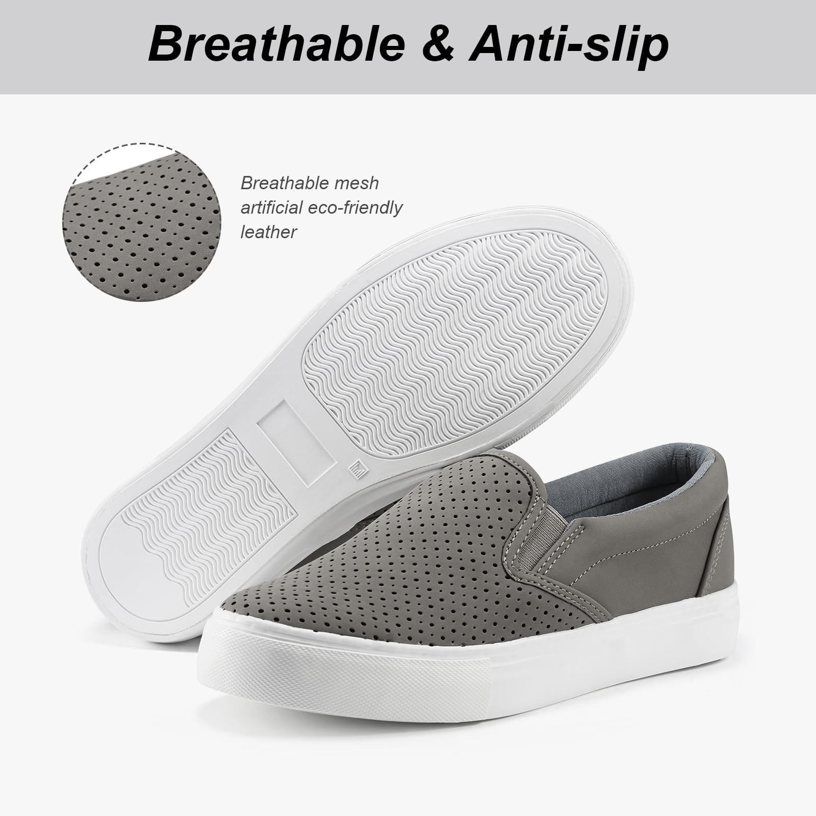 **JENN ARDOR Women's Slip-On Sneakers - Comfortable Memory Foam Loafers for Walking, Casual & Fashion | Perfect for Work, Travel & Everyday Wear**