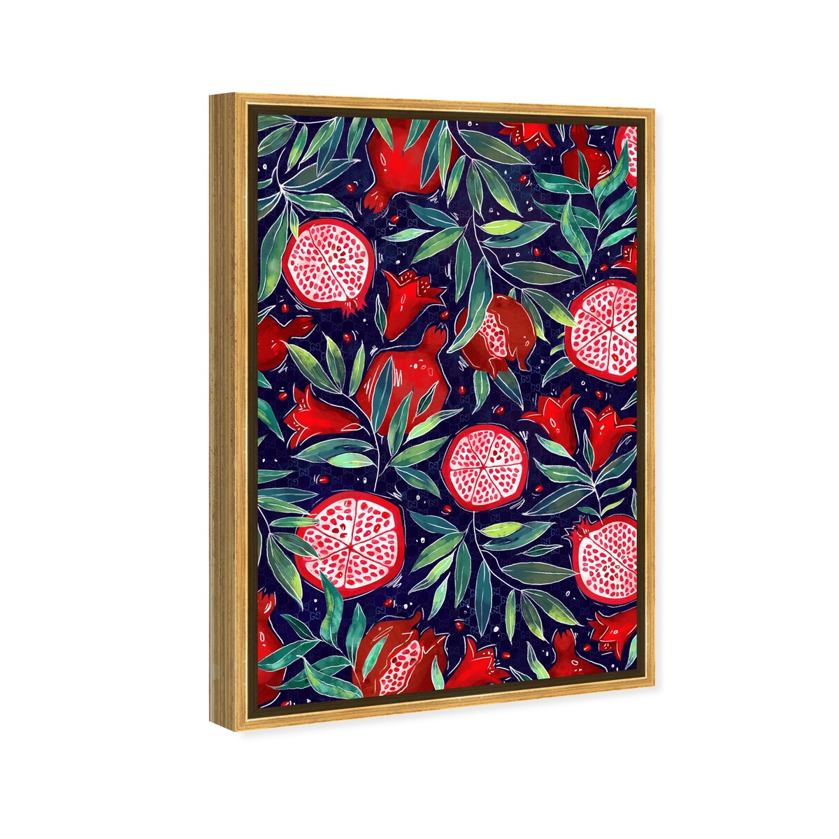 Blooming Tropical Flowers Framed Canvas Wall Art - White Cabin & Lodge Decor for Kitchen, Living Room, Bedroom - Nature-Inspired Home Decor