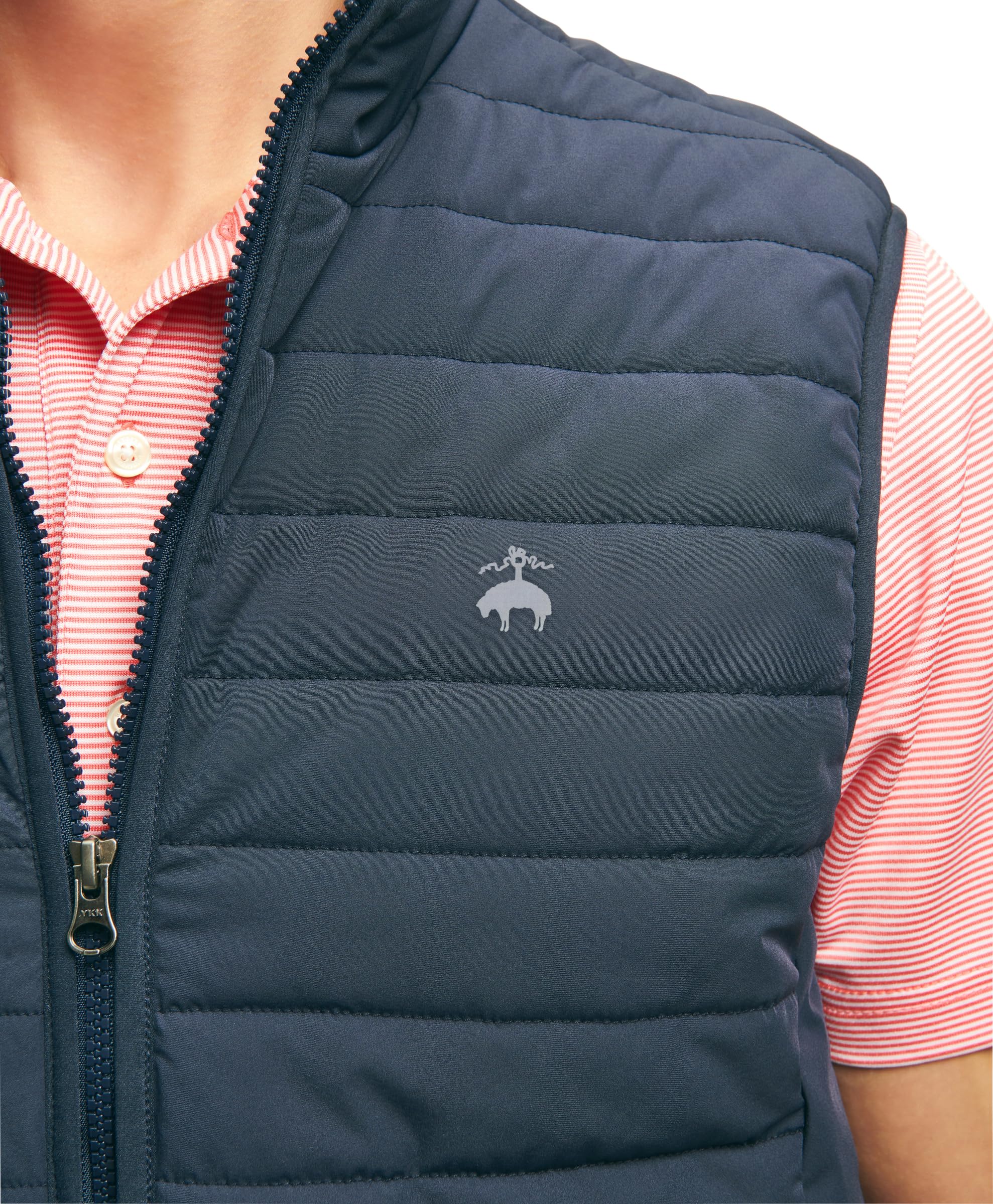 Brooks Brothers Men's Quilted Golf Vest - Lightweight Puffer Jacket for Golfing, Outdoor Sports & Casual Wear | Water-Resistant & Warm Winter Apparel