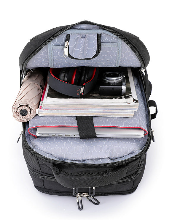 Tosca TCA8431 Ultimate Backpack for Travel & Work - Durable Waterproof Laptop Backpack with USB Charging Port, Black - Perfect for Business Trips, College & Daily Commute