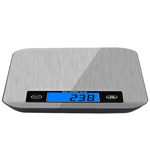 Hemoton 10KG Digital Kitchen Scale - High Precision Stainless Steel Food Scale for Baking, Cooking & Body Weight - Perfect for Home Kitchen, Meal Prep & Fitness Tracking