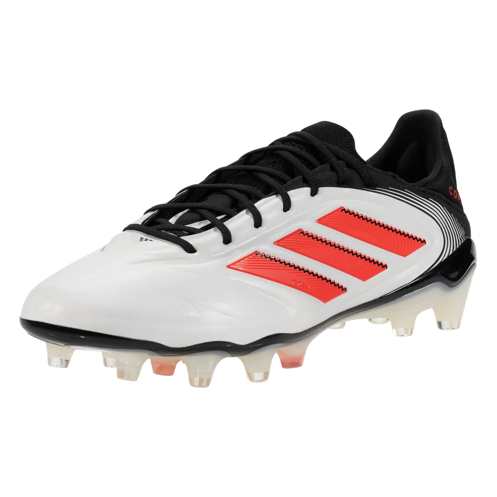 Adidas Copa Pure III Elite FG Soccer Cleats - White/Lucid Red/Black - High-Performance Football Shoes for Firm Ground - Perfect for Professional Matches & Training Sessions