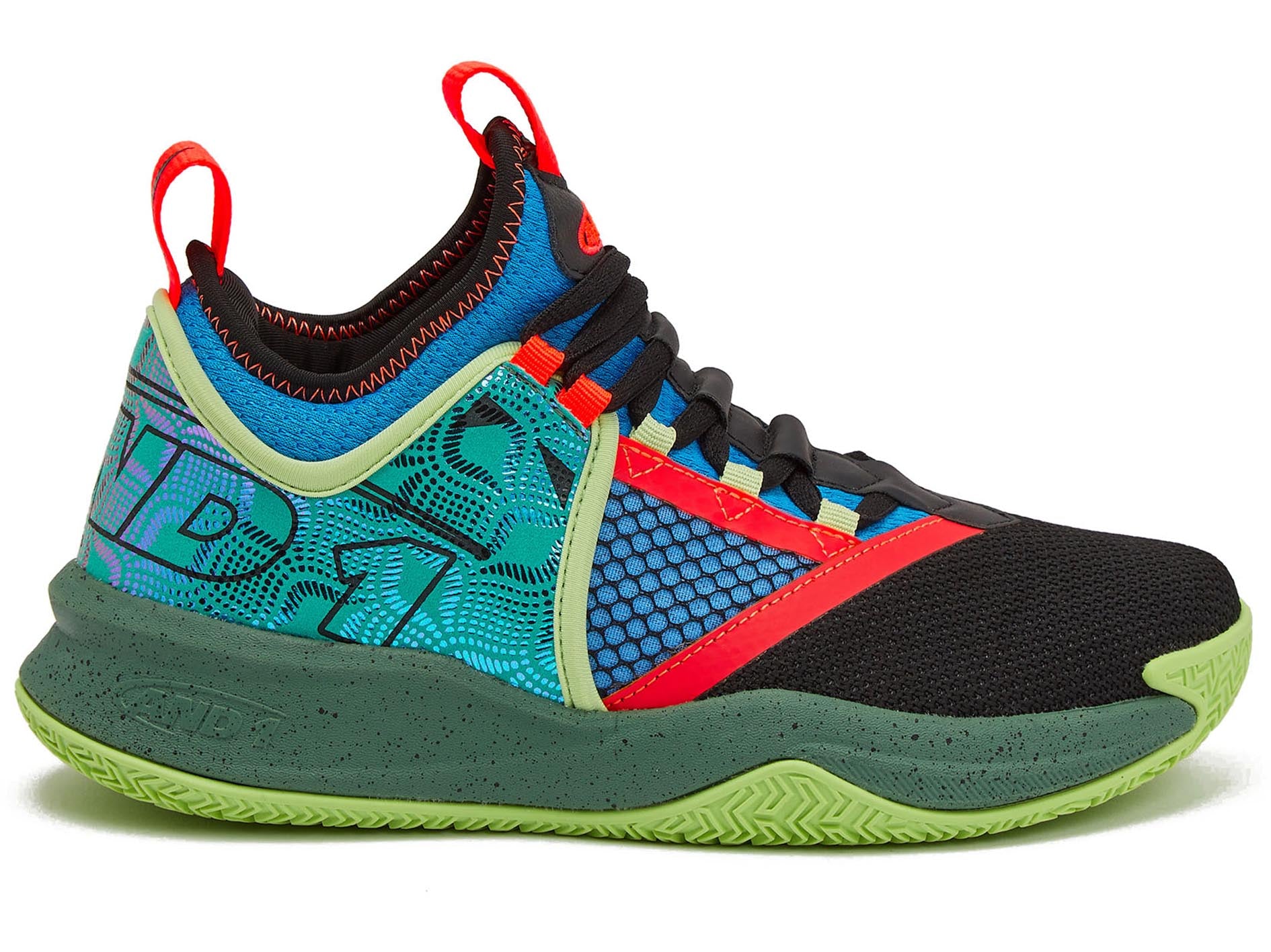 And1 Kids Charge Basketball Shoes - Lightweight & Durable for Boys & Girls - Perfect for Indoor & Outdoor Court Play - AD90114BKBM