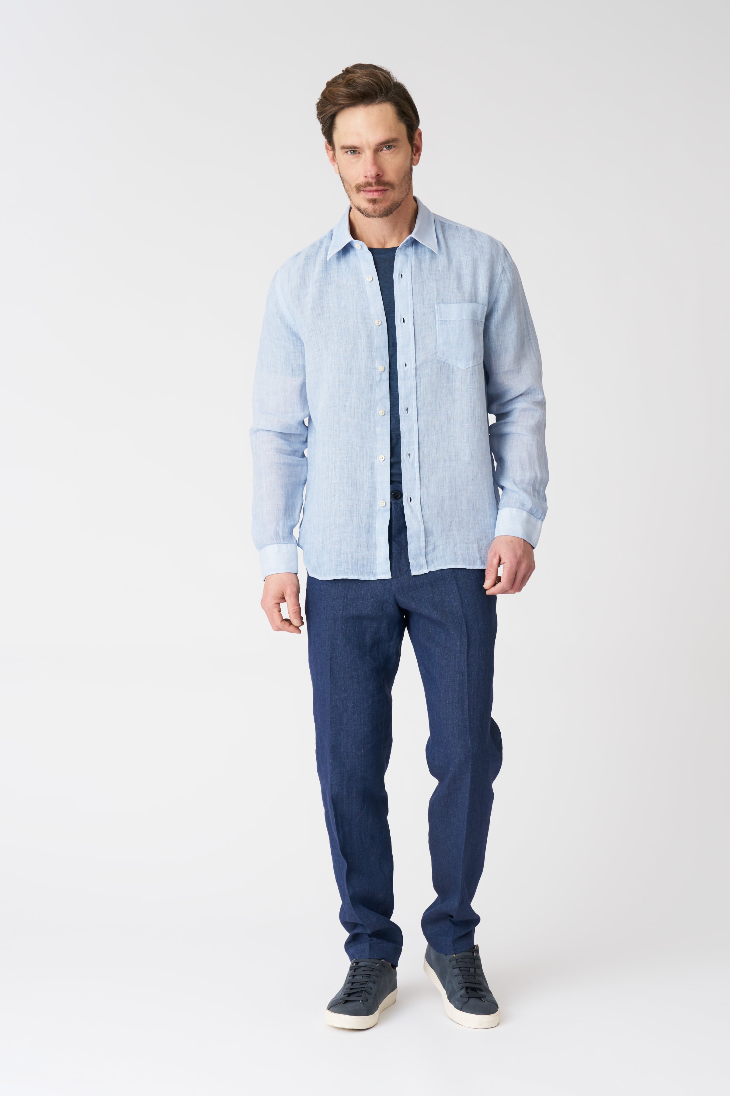Italian Collar Regular Fit Men's Dress Shirt with Pocket - Classic Office & Formal Wear for Business & Special Occasions