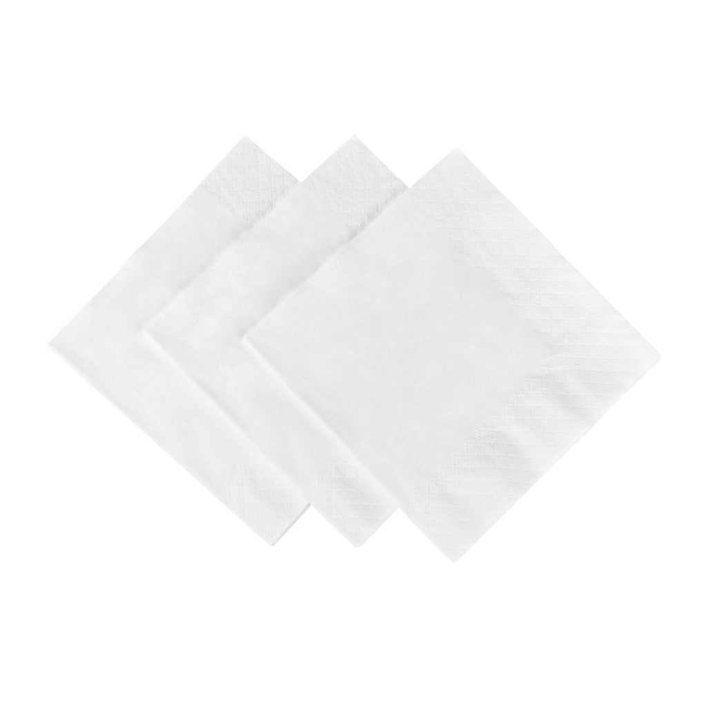 Premium White Cocktail Napkins (100 Count) - Elegant & Absorbent for Parties, Weddings, and Home Entertaining