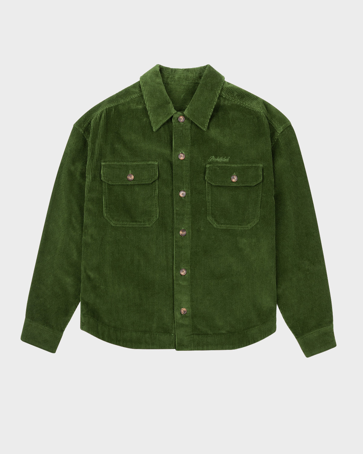 Men's Corduroy Overshirt Jacket - Soft Green Vintage Style Button-Up Shirt for Casual Wear & Outdoor Activities