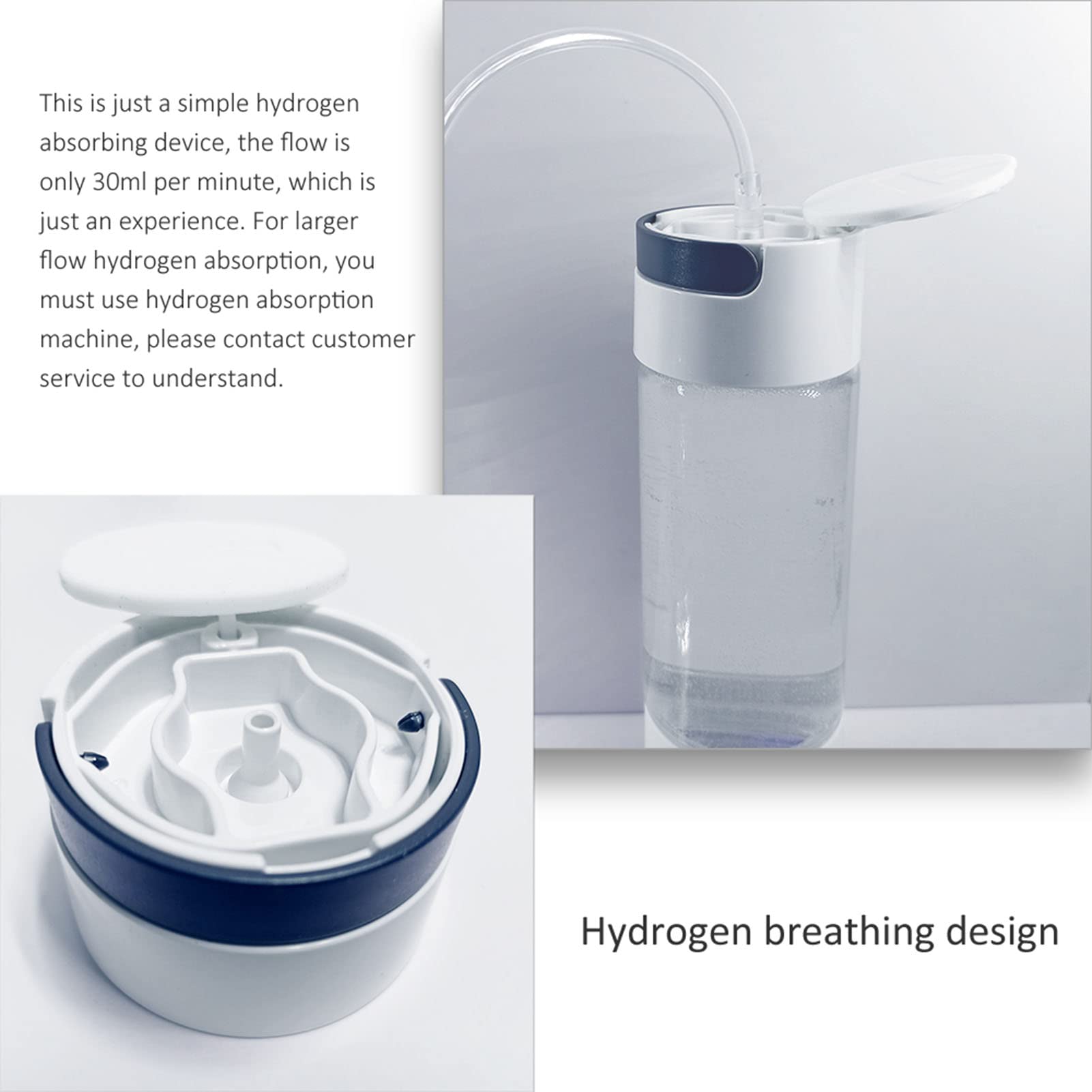 400ml Portable Hydrogen Water Bottle Generator with SPE PEM Technology - USB Rechargeable, BPA-Free (1000-1200PPB) | Includes Inhaler Adapter & Self-Cleaning Mode | Perfect for Travel, Gym & Daily Hydration