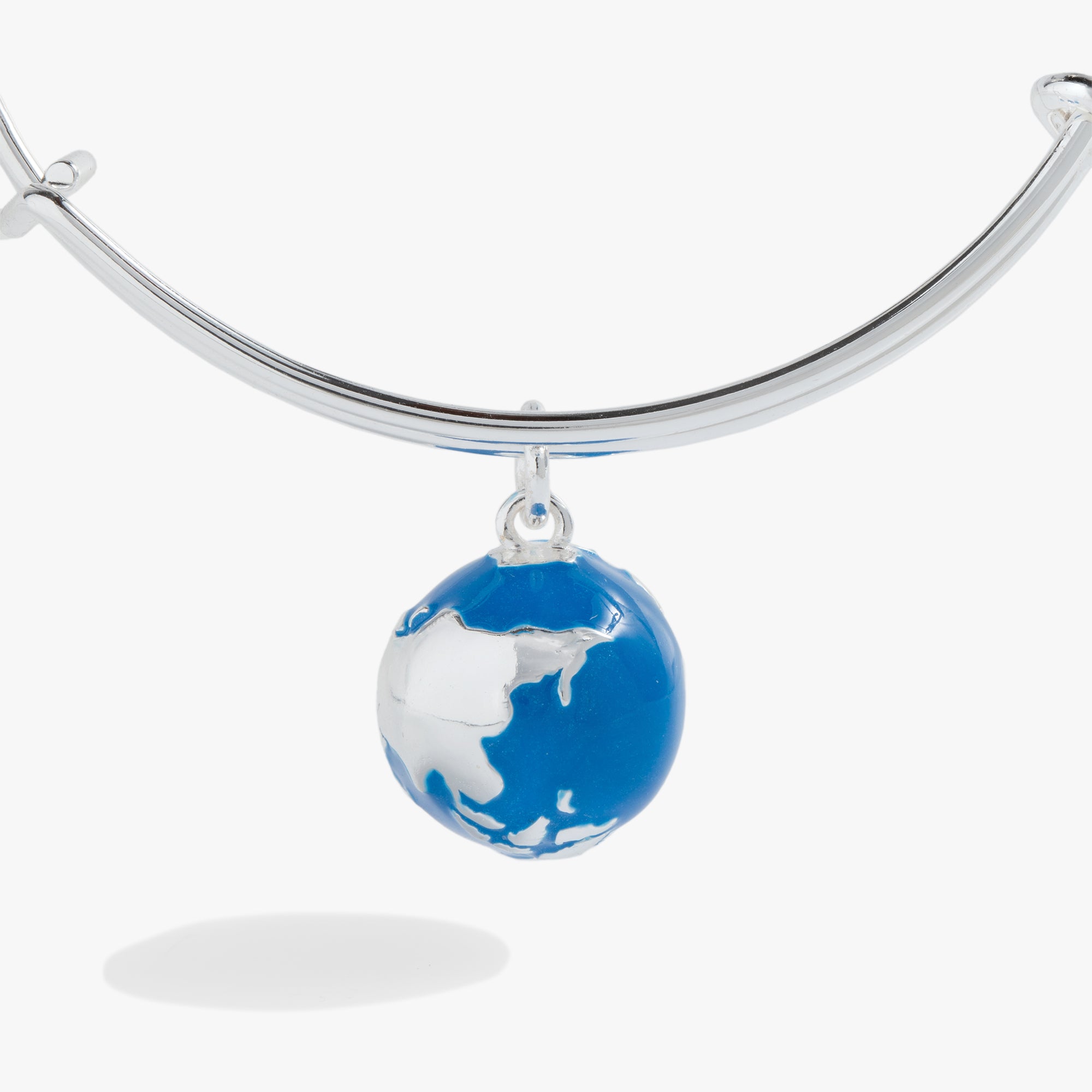 Globe Charm Bangle Bracelet - Elegant World Map Jewelry for Women - Perfect for Travel Lovers & Wanderlust Gifts
