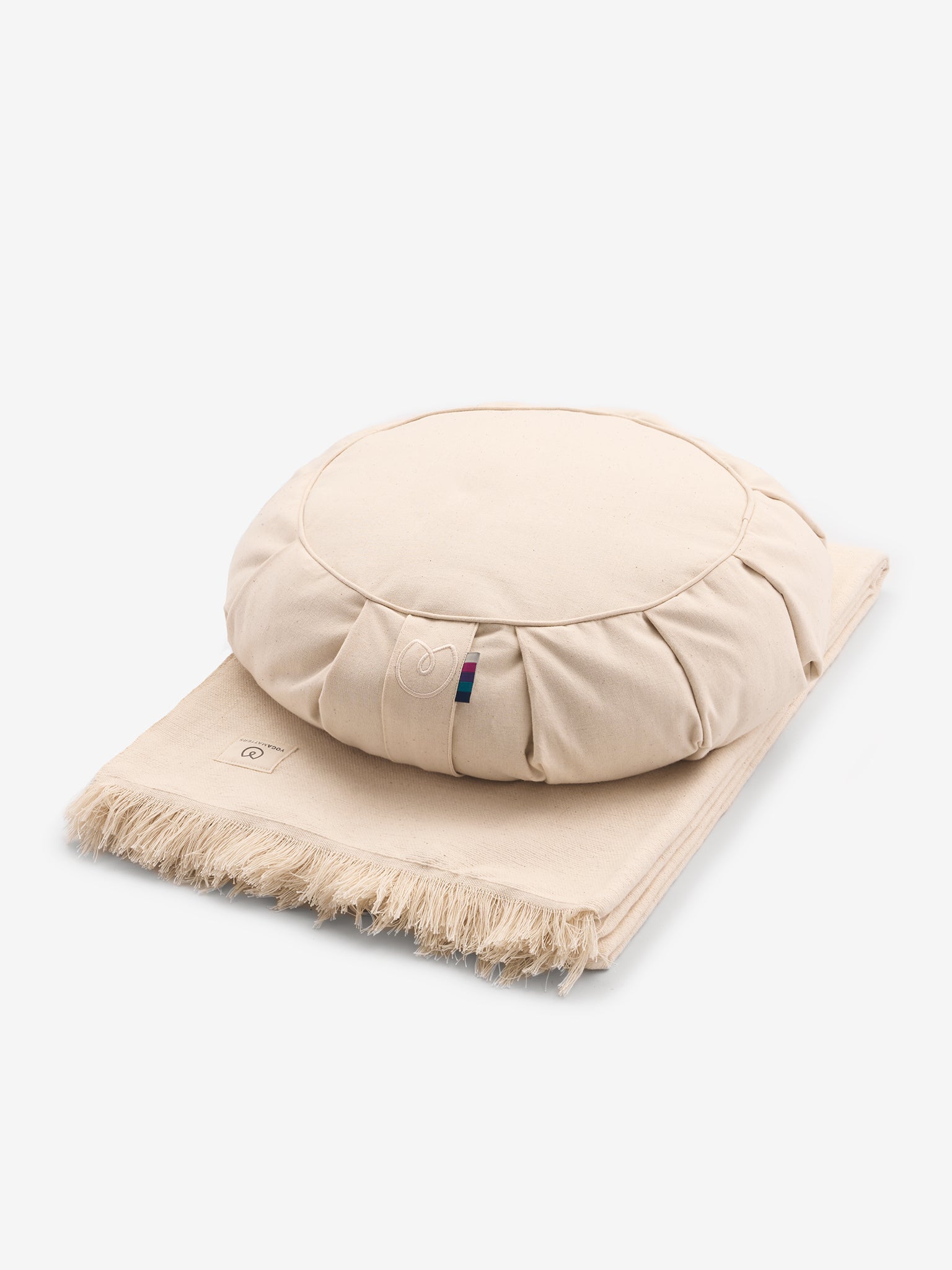 Organic Cotton Chambray Zafu Meditation Cushion by Yogamatters - Premium Yoga & Zen Sitting Pillow for Home Meditation, Yoga Practice & Relaxation