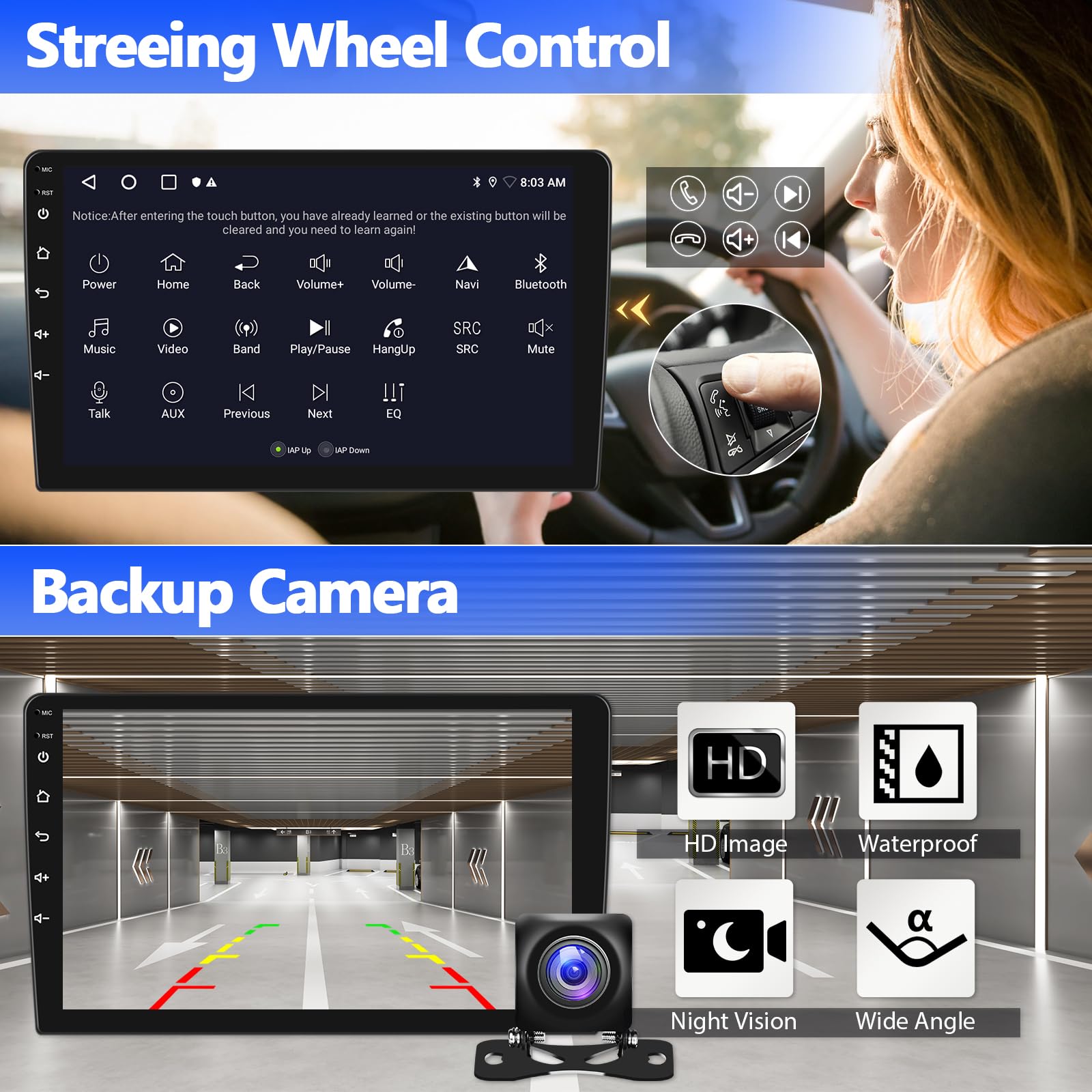 **10.1 Inch Android Car Stereo for Hyundai Tucson IX35 2010-2015 | 2GB RAM 32GB ROM | Wireless CarPlay & Android Auto | Bluetooth FM GPS Navigation | Backup Camera | Touch Screen | Perfect for Road Trips & Daily Commute**