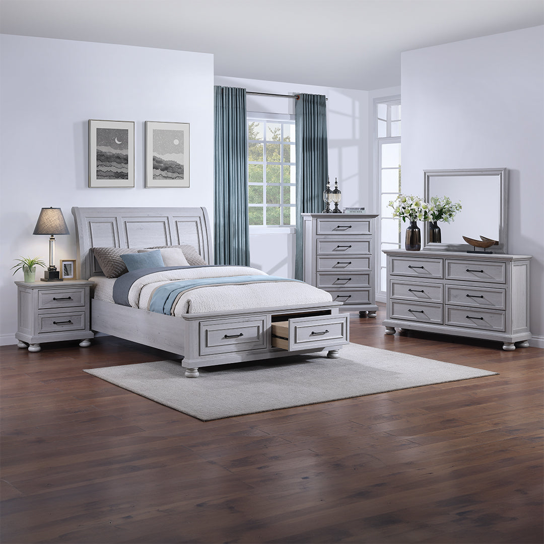 Blackwater Falls Bedroom Furniture Set - Queen Size Bed Frame, Nightstand & Dresser - Modern Farmhouse Style for Cozy Bedroom Decor | Perfect for Master Bedroom, Guest Room & Vacation Homes