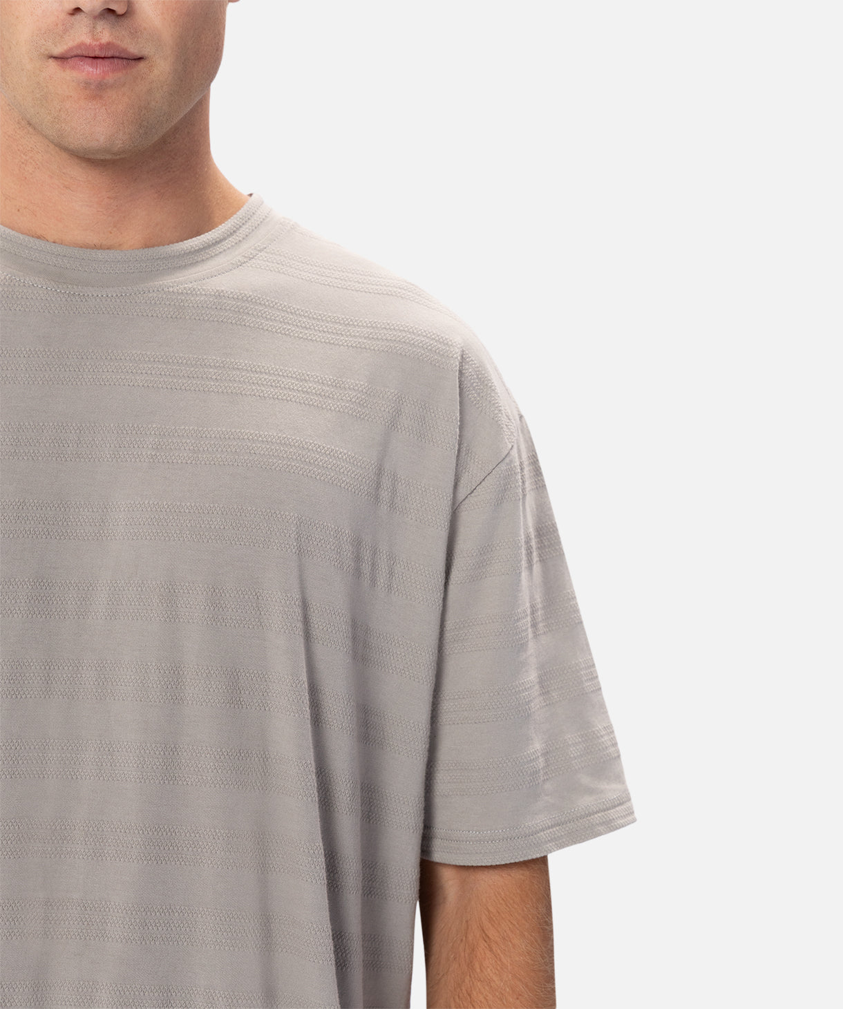Rhino The Anderson Textured Stripe T-Shirt - Soft Cotton Crew Neck Tee for Men | Casual Wear, Street Style & Everyday Comfort
