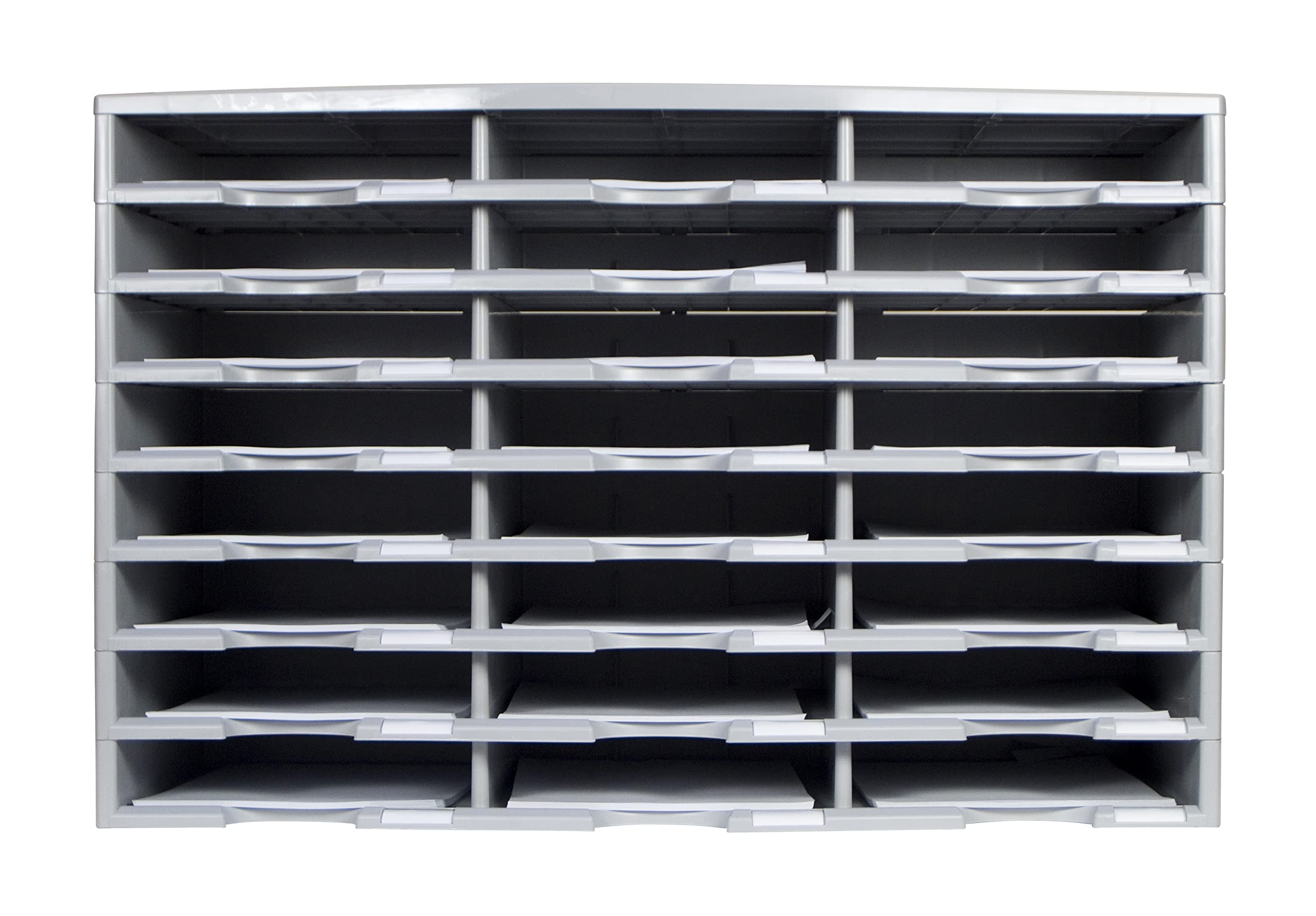 Storex 24 Compartment Organizer - Plastic Storage Box with Dividers for Office Supplies, Crafts, Jewelry & Small Parts | Perfect for Home, Office & School Organization