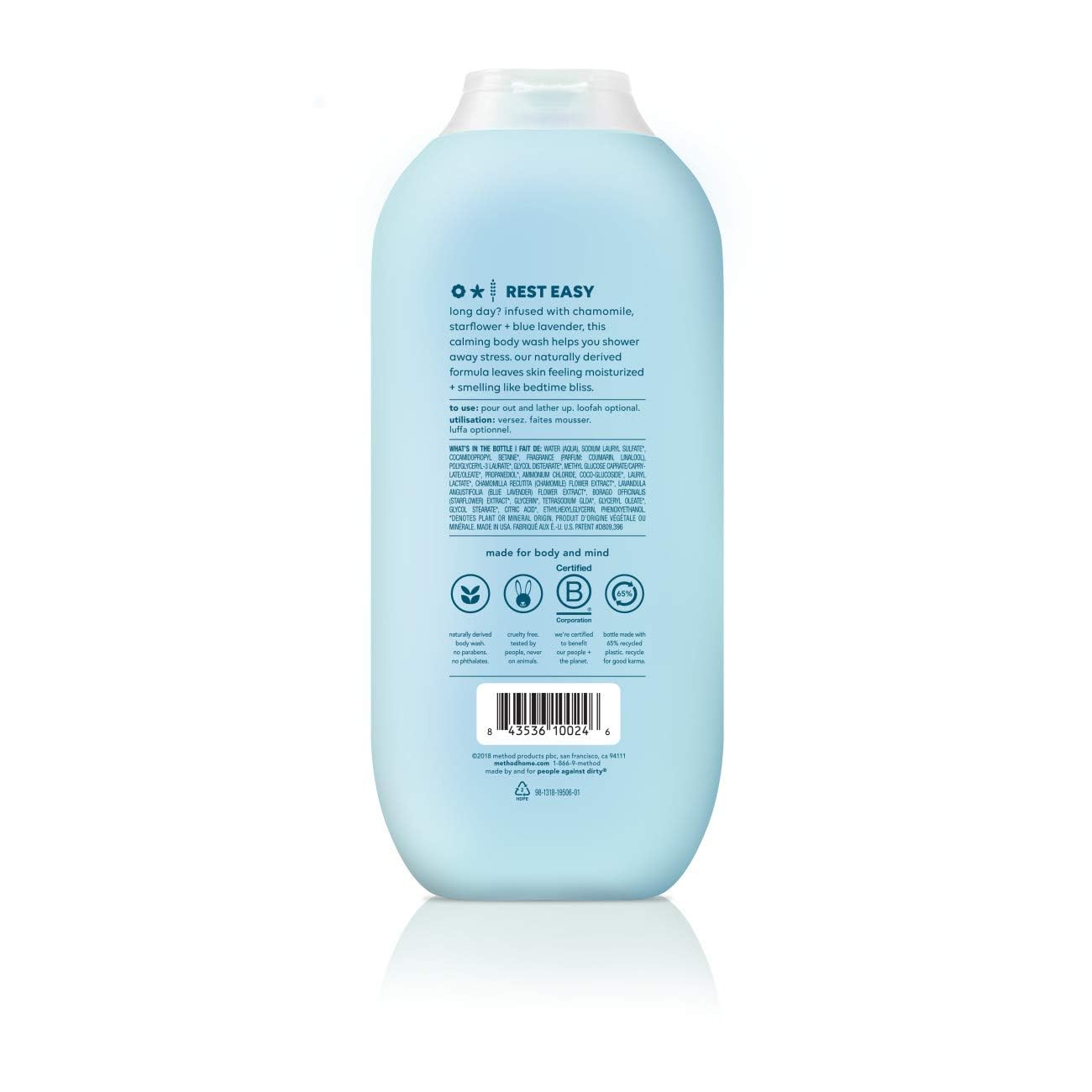 Method Body Wash - Wind Down Scent, 18 oz (6 Pack) | Relaxing Aromatherapy Shower Gel for Stress Relief & Better Sleep | Eco-Friendly & Cruelty-Free