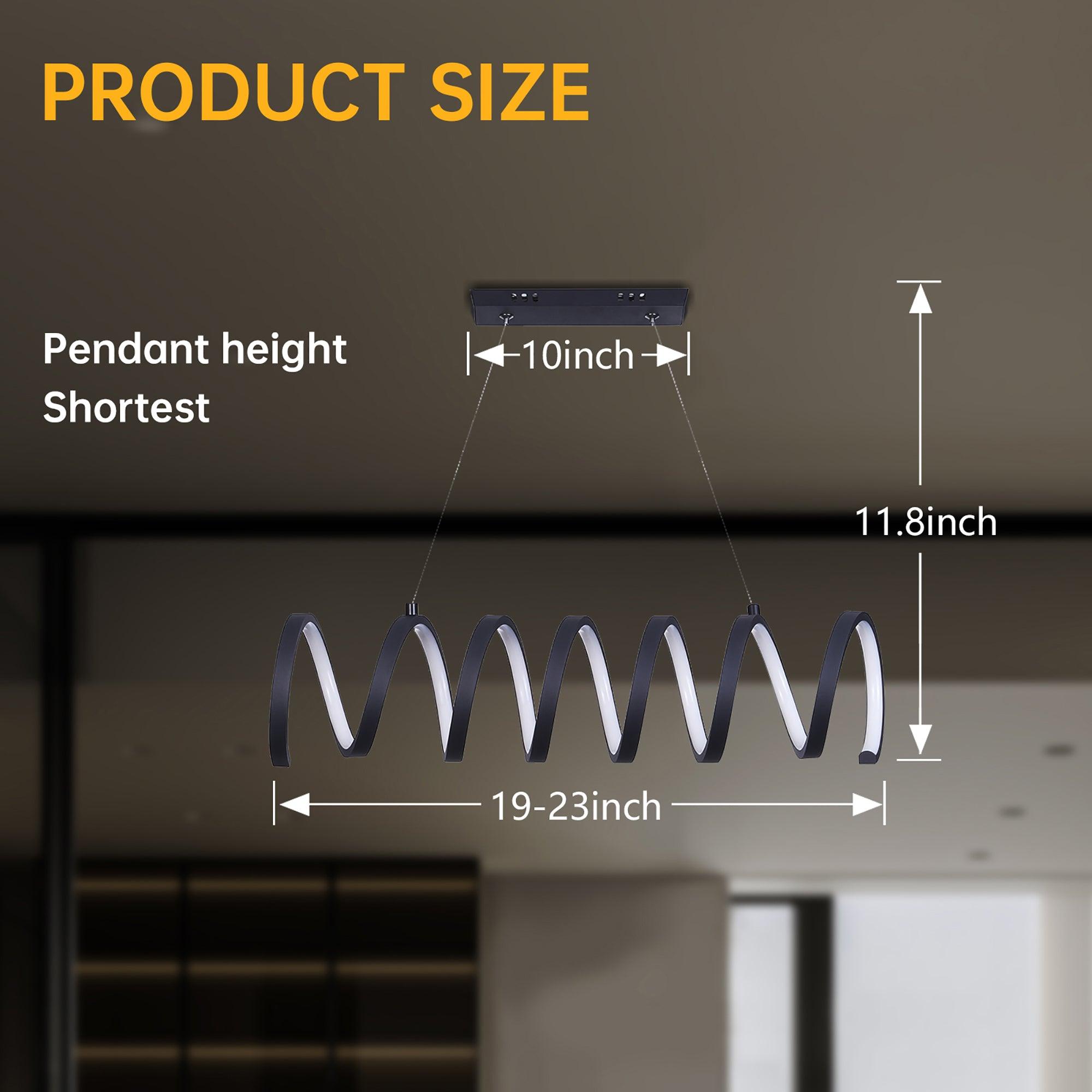 23L x 6H Spiral Loop Aluminum Integrated 14W LED Adjustable 47