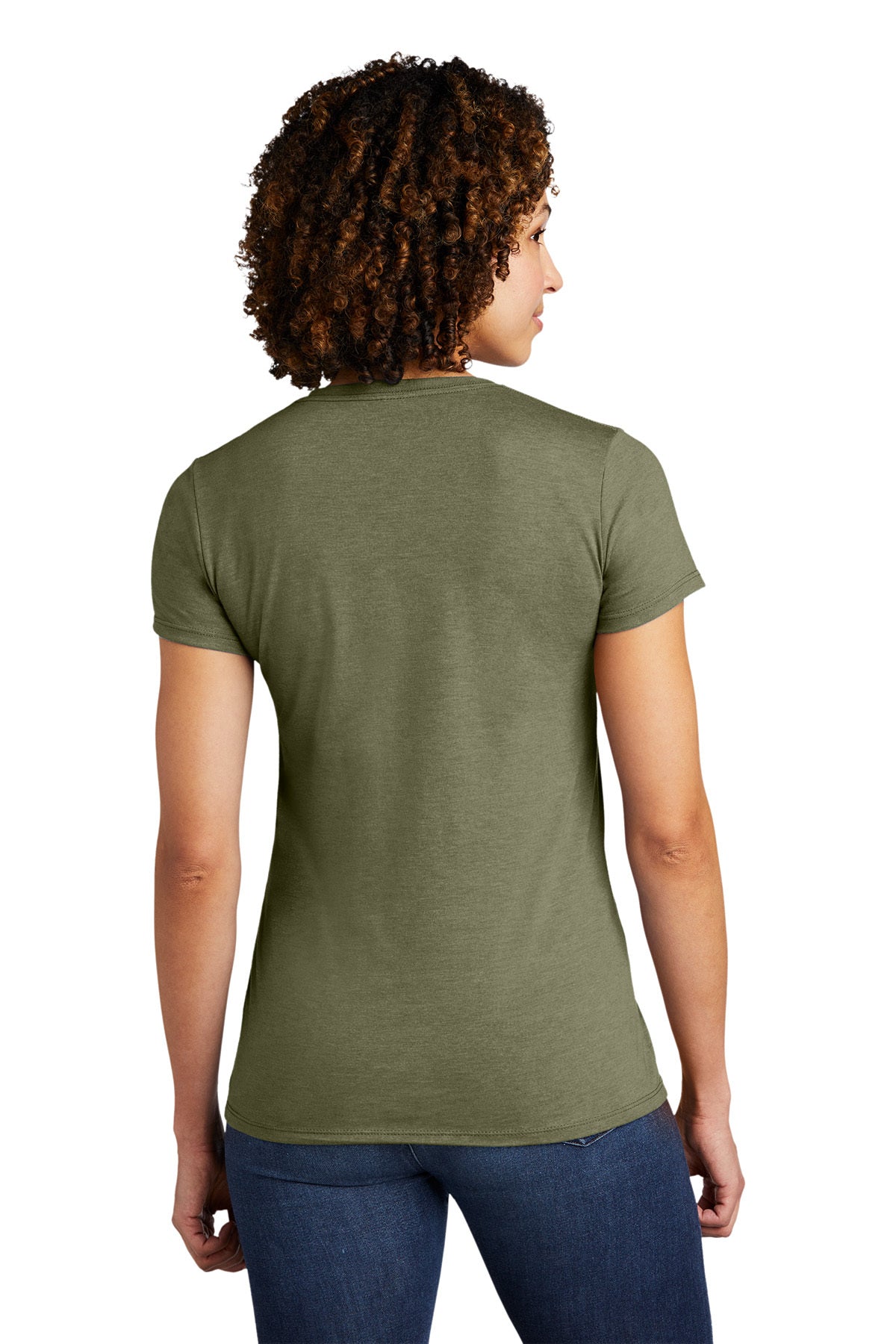 Allmade Women's Tri-Blend T-Shirt - Soft Olive Green Tee for Casual Wear | Eco-Friendly Cotton-Polyester Blend | Perfect for Everyday Outfits & Lounge Wear