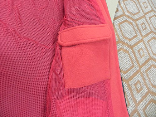 DROC Men's Winter Polar Fleece Jacket - Red & Black Diamond Pattern, Warm Fleece Lined Coat for Outdoor Activities, Hiking & Casual Wear
