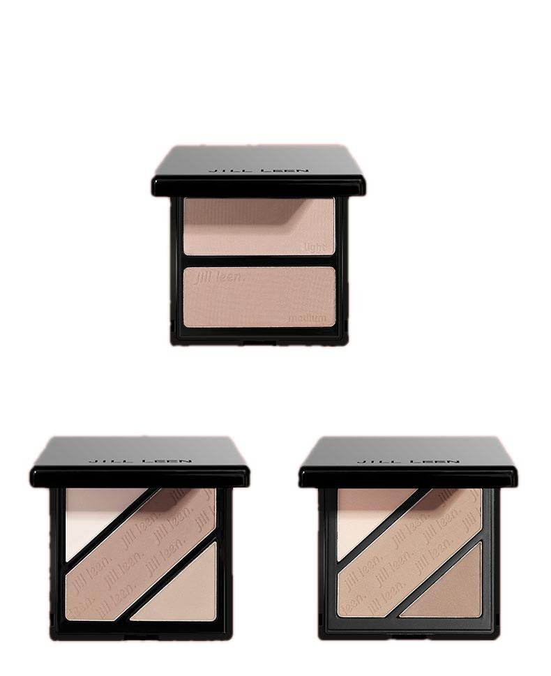JILL LEEN Contour Powder for Face Sculpting - Matte Bronzer & Highlighter Duo for Cheekbones & Jawline - Perfect for Everyday Makeup & Professional Contouring