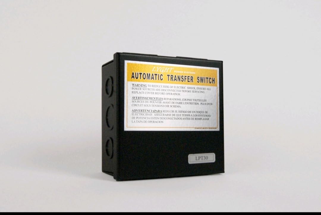 Esco LPT50BRD 50A 120/240V Automatic Transfer Switch with Relay Base - Perfect for Home Backup Power, Emergency Generators & RV Power Transfer