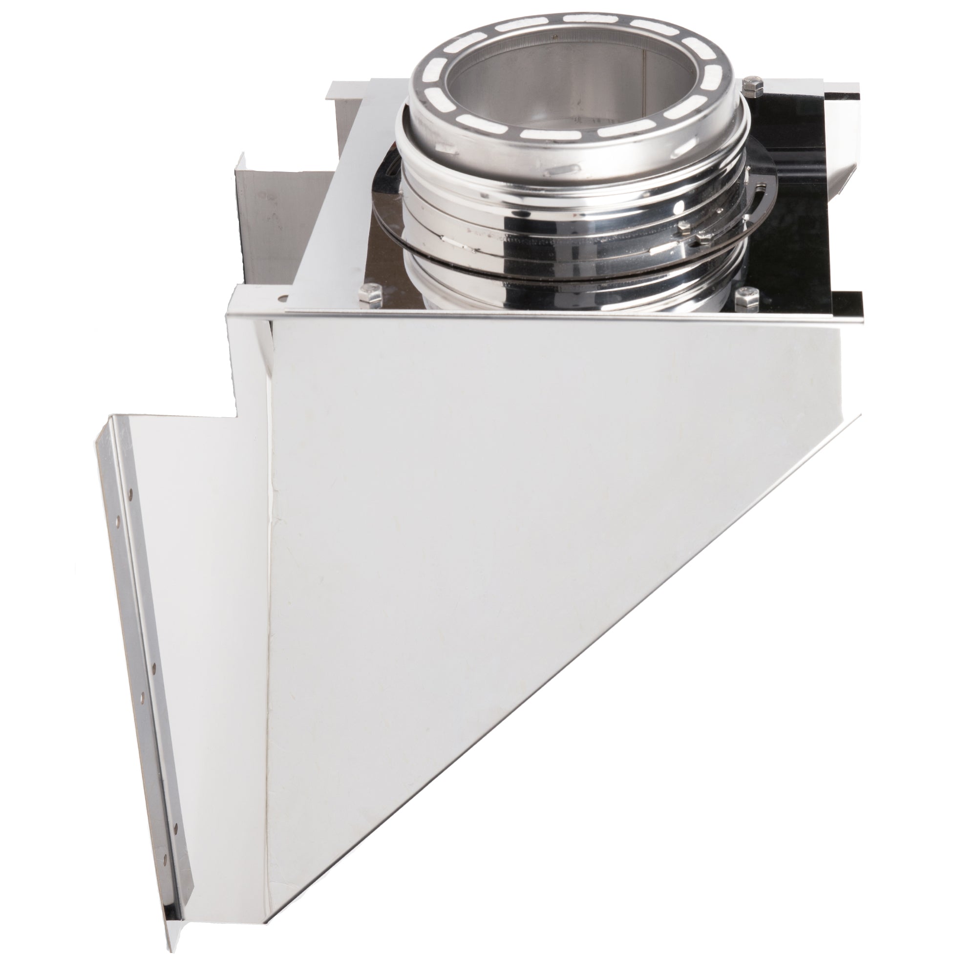 8-Inner Diameter Chimney Pipe Base Wall Support Kit - Heavy Duty Stainless Steel Mounting Bracket for Fireplace & Wood Stove Venting - Perfect for Home, Garage & Outdoor Use