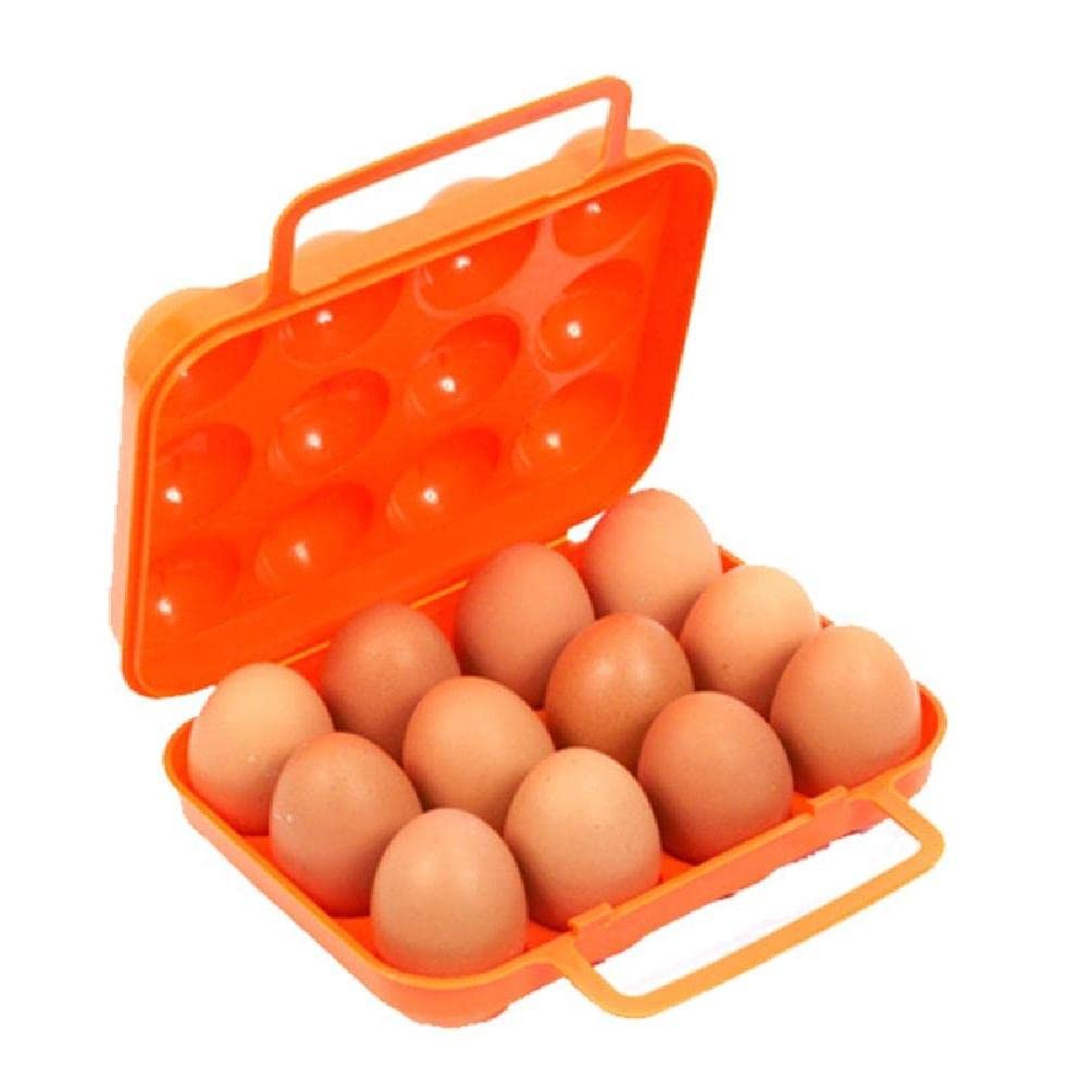 Fmingdou Plastic Egg Storage Container - Portable Grid Egg Holder Organizer for Kitchen, Picnics & Camping - BPA-Free Egg Storage Box