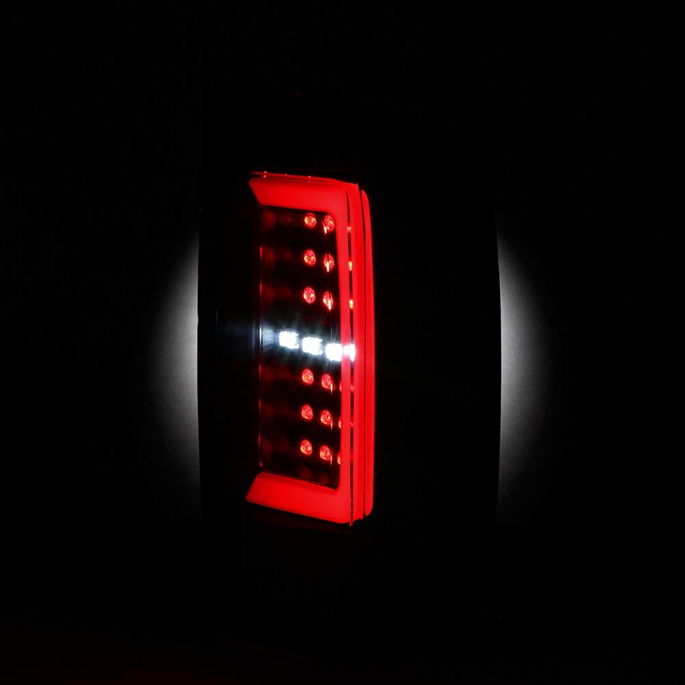 AKKON Full LED Daytime Running Lamp Bar & Tail Lights - Compatible with 2015-2022 Chevy Colorado/GMC Canyon - Black Housing & Smoked Lens - Complete Set - Upgrade Your Truck's Style & Visibility for Night Driving & Off-Road Adventures