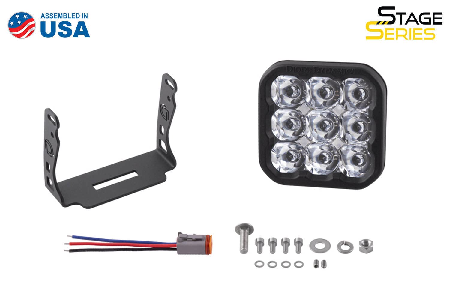 Diode Dynamics SS5 White Sport LED Pod - Single Light, Sport White Combo - Perfect for Off-Road, Truck, ATV & Marine Lighting
