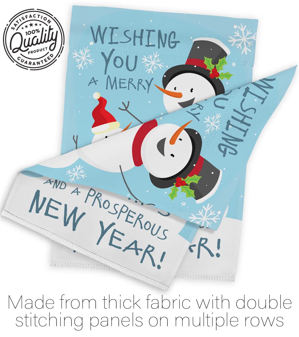 Snowman Christmas House Flag Set 28x40