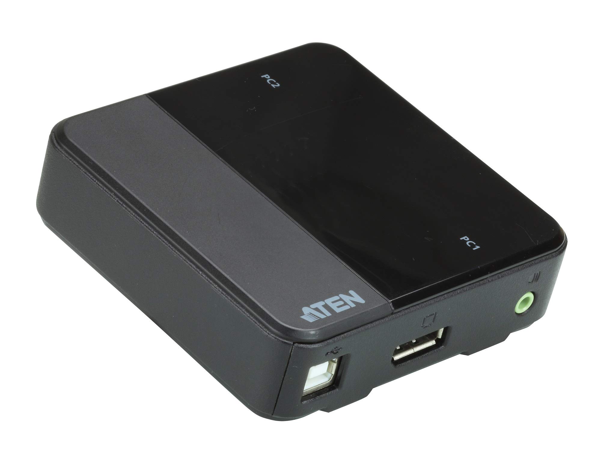 Aten CS782DP 2-Port USB DisplayPort KVM Switch with Audio Support - 4K UHD Resolution, Includes Cables - Perfect for Home Office, Gaming Setup & Multi-Computer Workstations