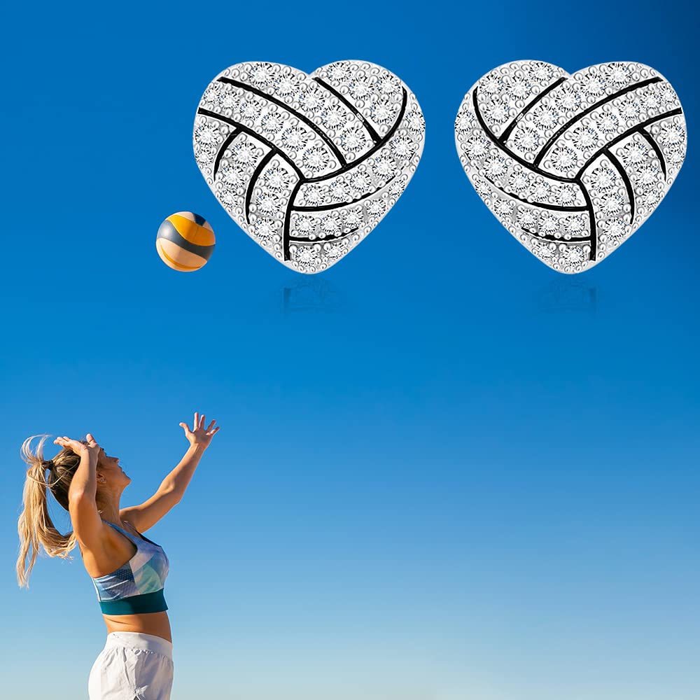 Baseball & Volleyball Stud Earrings for Women - Sterling Silver Panda, Horse, Cardinal & Frog Jewelry - Perfect Gift for Softball Fans & Sports Lovers - Great for Game Days, Parties & Casual Wear