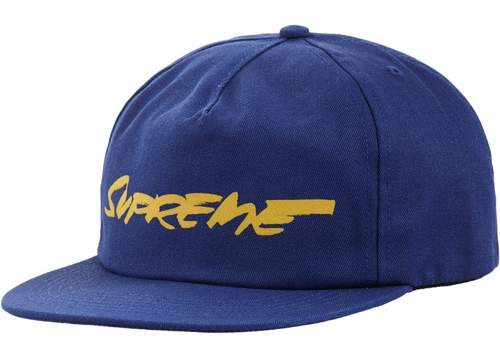 Supreme Futura Logo 5-Panel Navy Snapback Hat - Stylish Streetwear Cap for Men & Women - Perfect for Urban Fashion, Skateboarding & Hip Hop Style