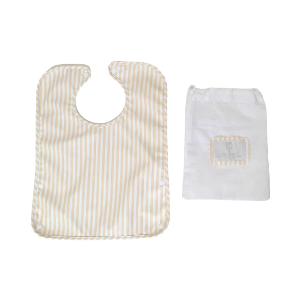 TRVL Design Best Bib Pimlico Stripe Pink - Stylish and Comfortable Baby Bib for Feeding, Mealtime, and Travel - Perfect Gift for New Parents