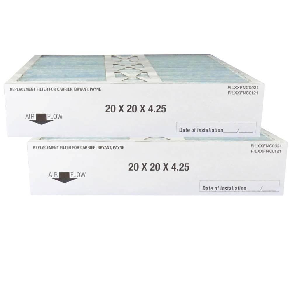 Atomic FILBBFNC0021 20x20x4.25 MERV 11 Bryant Replacement Furnace Air Filter - 2 Pack | Perfect for Home HVAC Systems & Furnace Maintenance