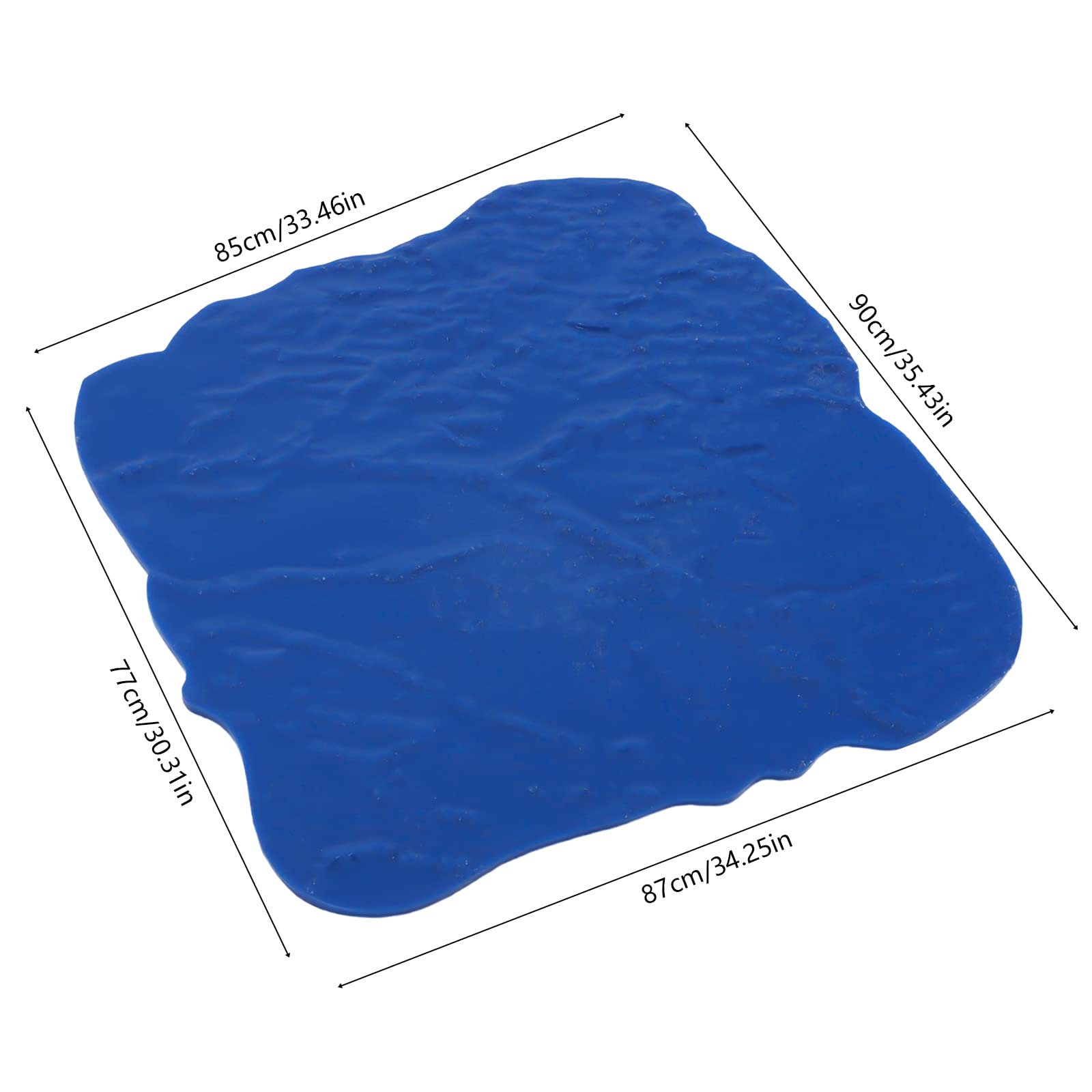 Concrete Stamps Mats Set - 36x36in Seamless Cement Texture Imprint Stamp with Edge Trimmer for DIY Patio, Walkway & Driveway Decoration (Blue)