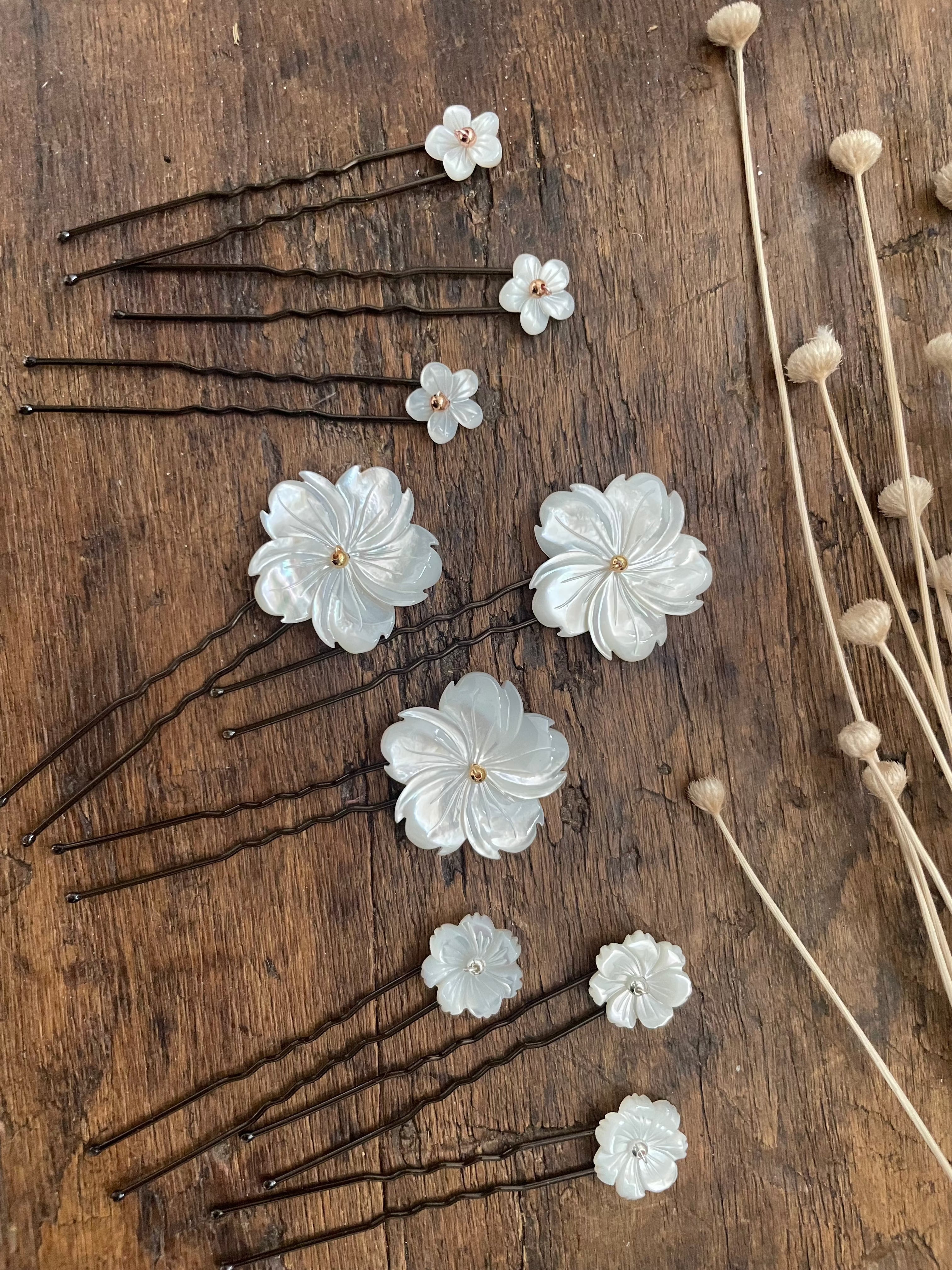 Boho Flower Hair Clips for Women - Floral Hair Accessories for Weddings, Parties & Everyday Style | Minna Hairpins