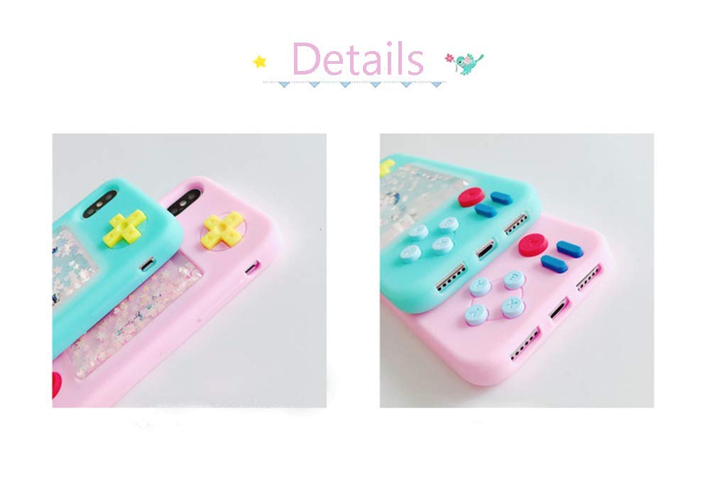 UnnFiko Squishy 3D Cartoon Game Case for iPhone 11 Pro Max - Soft Rubber Protective Cover with Creative Liquid Stars Design, Fun Play Case for Girls & Women (Blue) - Perfect for Gaming, Daily Use & Gift Giving