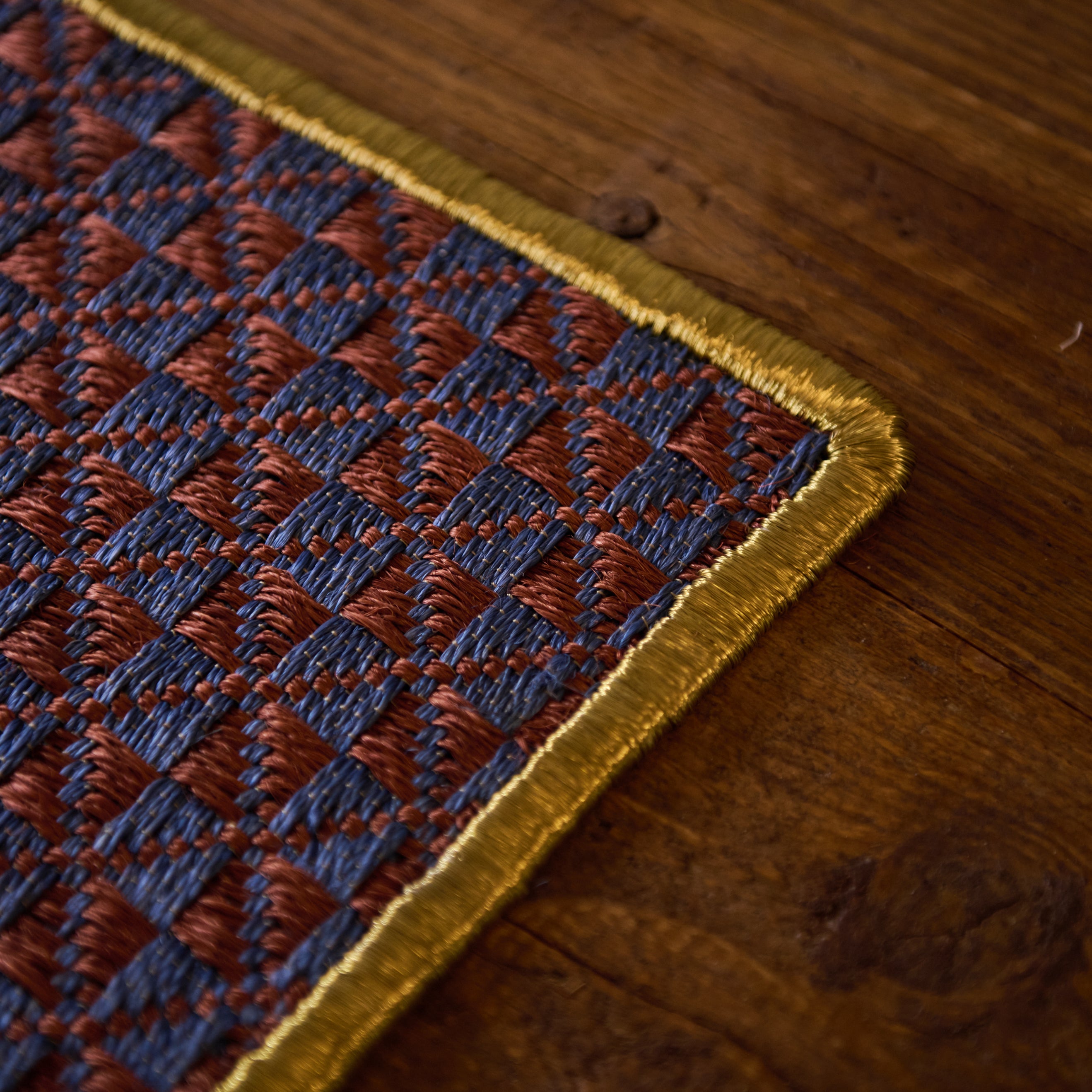 Elegant Brass Border Placemats Set of 2 - Premium Table Mats for Dining Room Decor & Dinner Parties