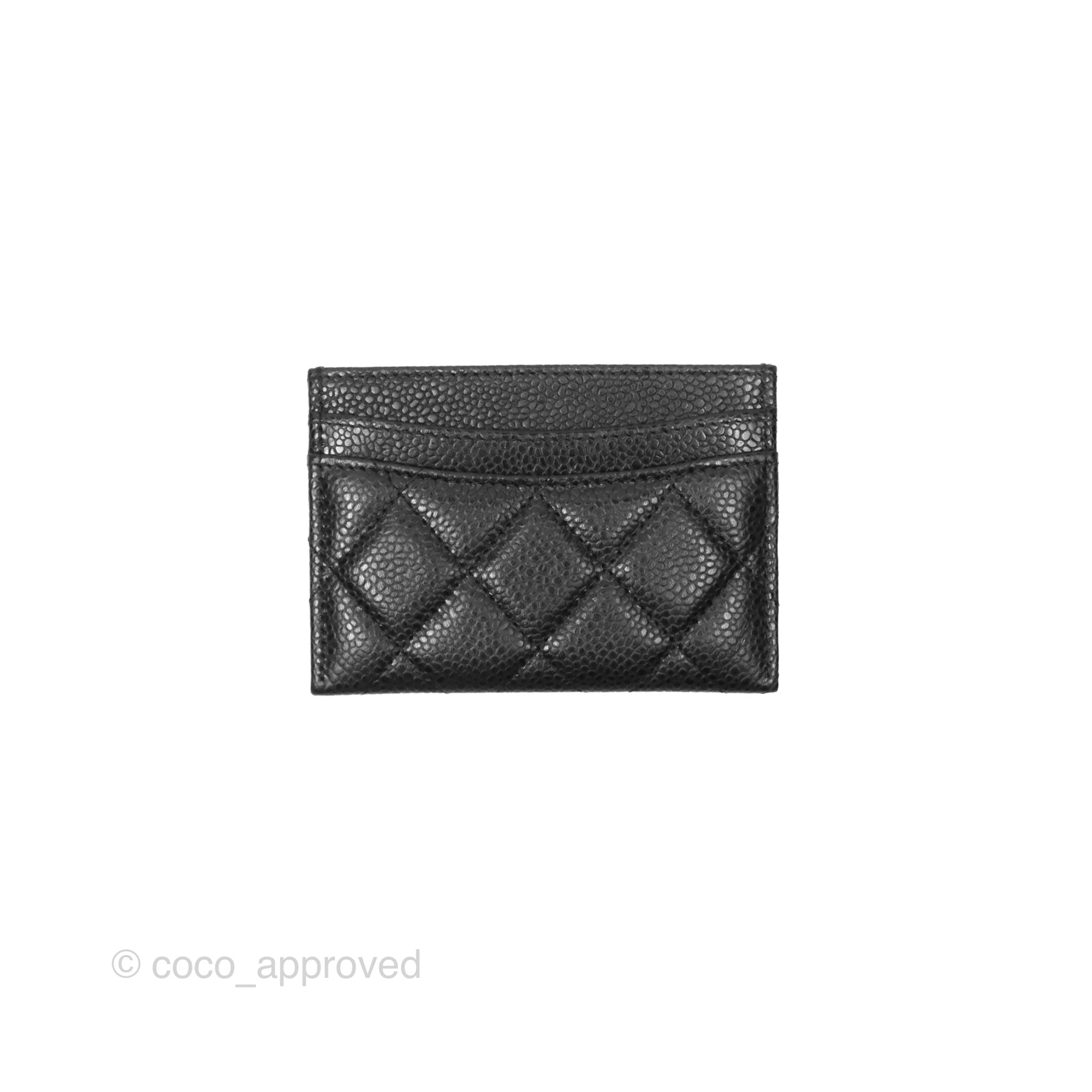 Chanel Classic Flat Card Holder in Black Caviar Leather with Gold Hardware - Luxury Wallet for Women, Perfect for Everyday Use & Gift Giving