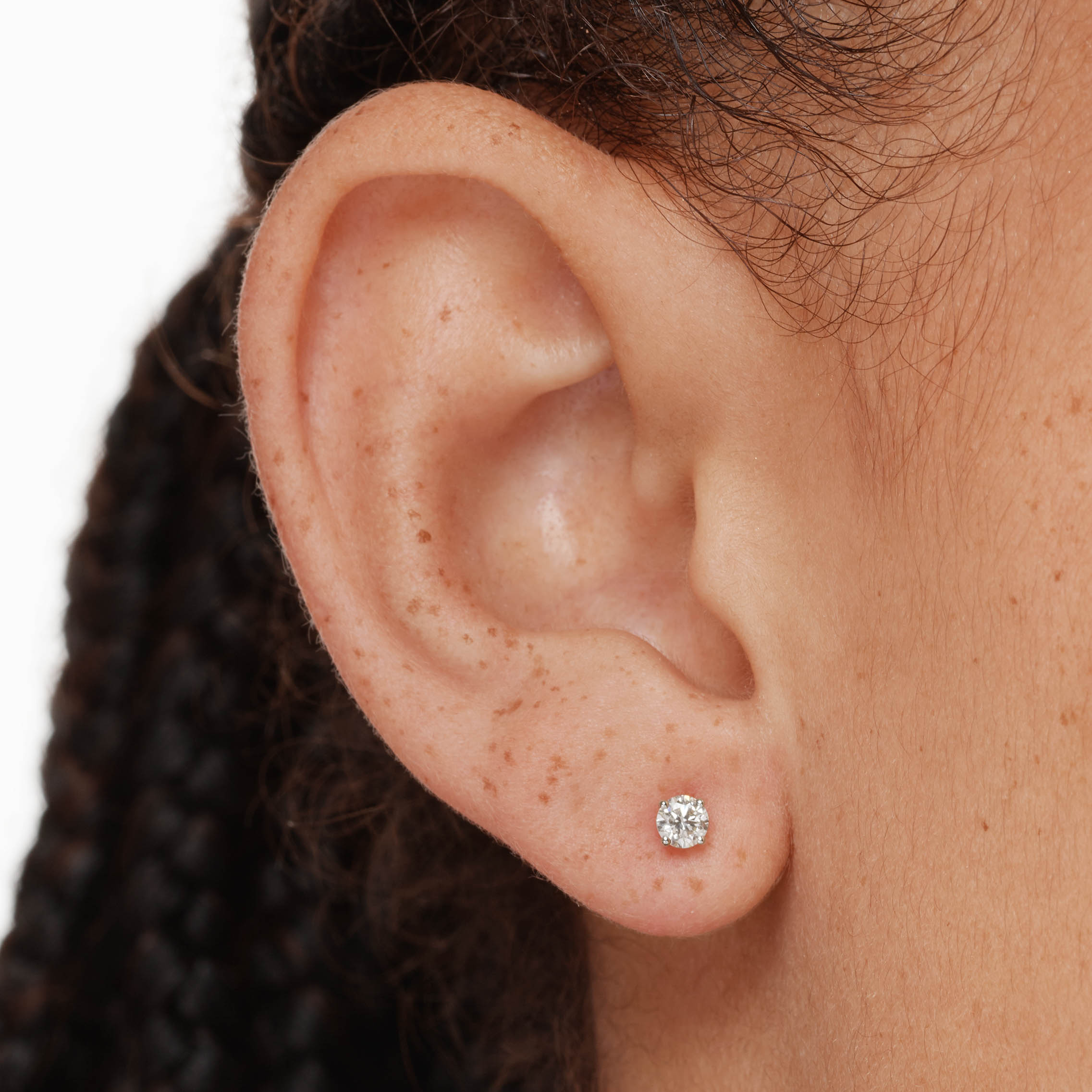 0.33ct Lab Grown Diamond Round Stud Earrings in 925 Sterling Silver - Perfect for Everyday Wear, Gifts & Special Occasions