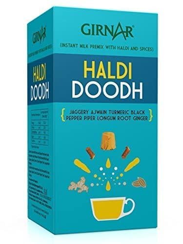 Girnar Instant Premix Turmeric Latte (Haldi Doodh) - Golden Milk Powder with Turmeric & Spices (3 Pack) | Healthy Ayurvedic Drink for Immunity Boost & Relaxation | Perfect for Morning Energy or Evening Wind-Down