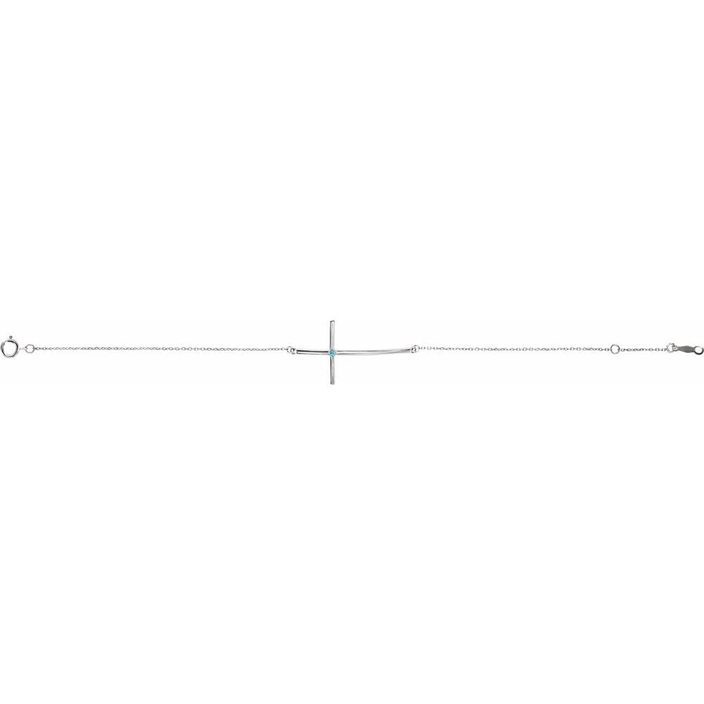 14K Gold Diamond Sideways Cross Bracelet for Women - Dainty Elegant Fine Jewelry Gift for Her - Perfect for Birthday, Anniversary, Wedding & Special Occasions