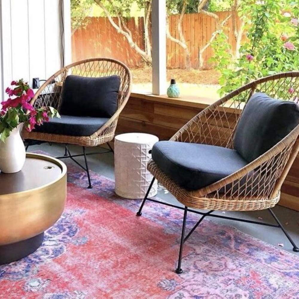 CTK Brown Flat Synthetic Rattan Repair Kit - Plastic Wicker Weaving Material for Patio Furniture, Chairs, Tables & Storage Baskets (Camel) | DIY Home Decor & Outdoor Furniture Restoration
