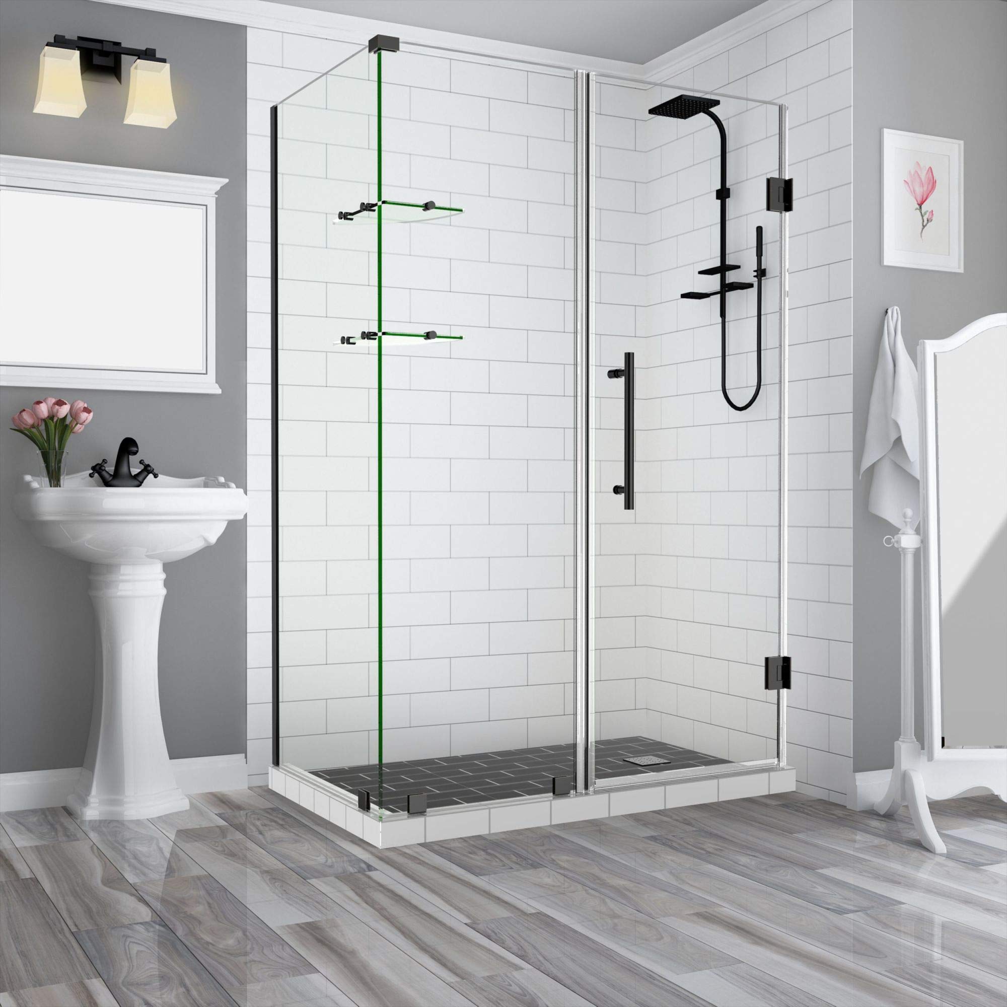 Aston SEN962EZ-MB-643032-10 Bromley GS Frameless Shower Enclosure 64