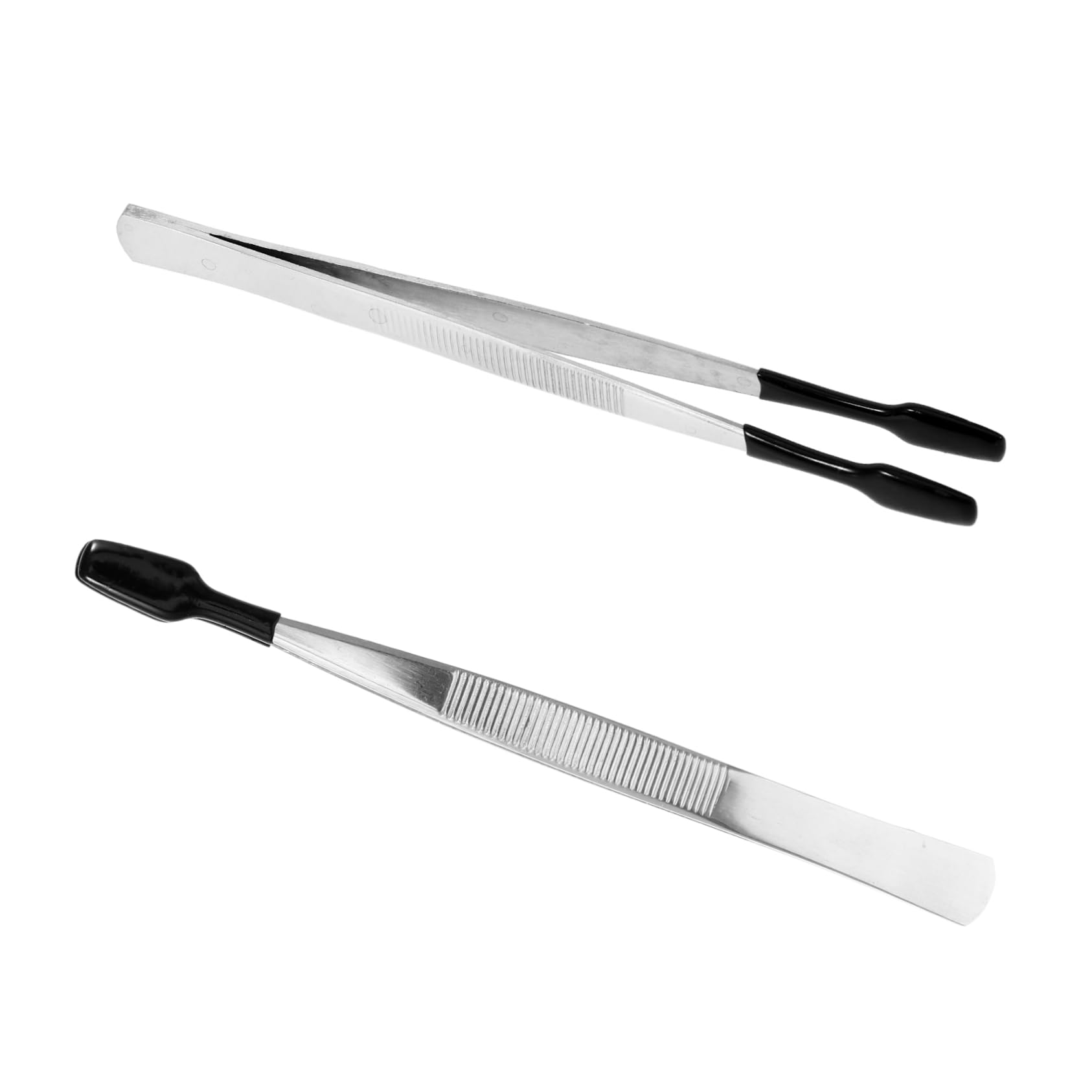 HOMSFOU Stamp Collecting Tweezers Kit - Precision Stainless Steel Stamp Tongs with Comfortable Handle for Eyelash Extensions, Stamp Collecting & Crafts - Perfect for Hobbyists, Collectors & Beauty Professionals