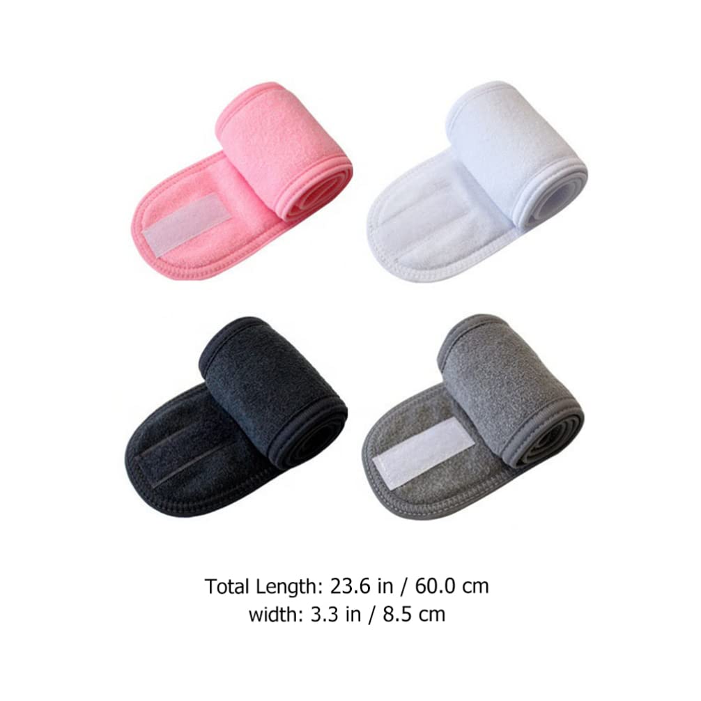 FOMIYES 4-Pack Soft Fabric Headbands for Men - Skin Care, Yoga, Workout & Sports - Breathable & Comfortable Hair Bands for Gym, Running, and Daily Use