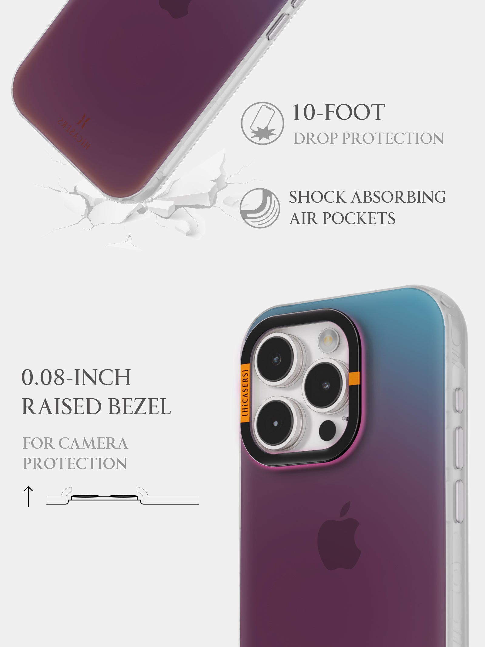 Midnight Plum Iridescent Phone Case - Shimmering Protective Cover for iPhone & Samsung - Perfect for Night Out, Parties & Everyday Glam