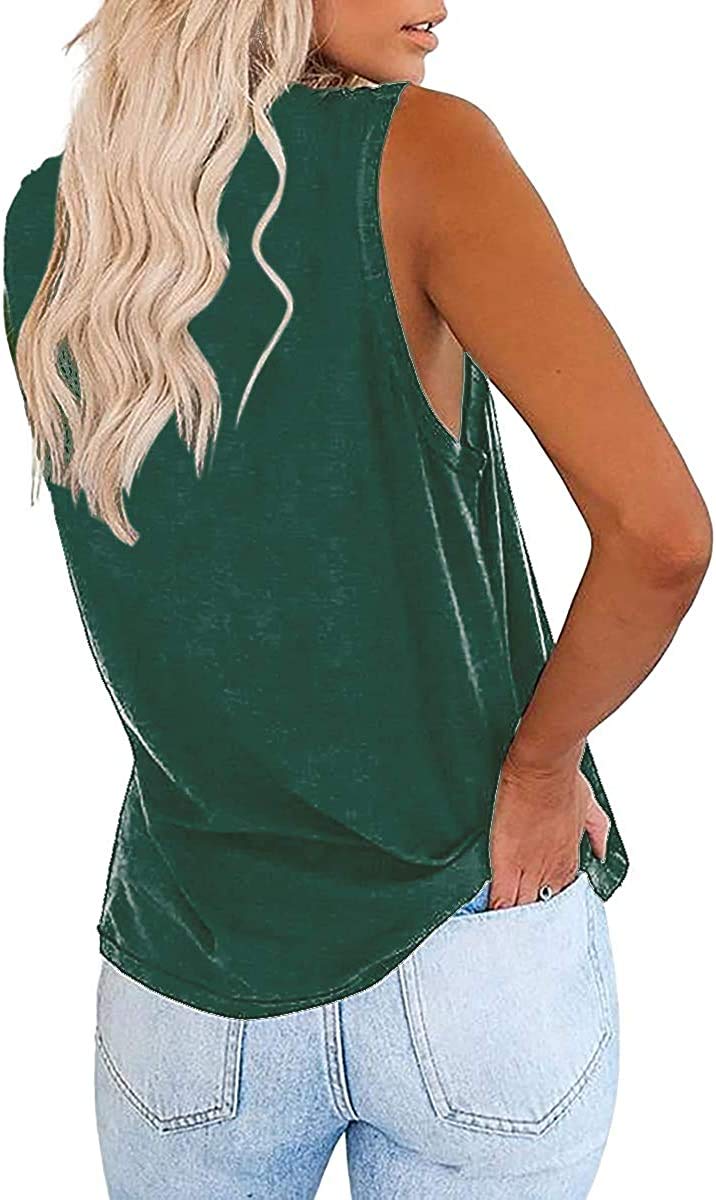 Women's Casual Round Neck Sleeveless Solid Color Tank Tops - Summer Beachwear, Layering Essential & Everyday Comfort Outfit