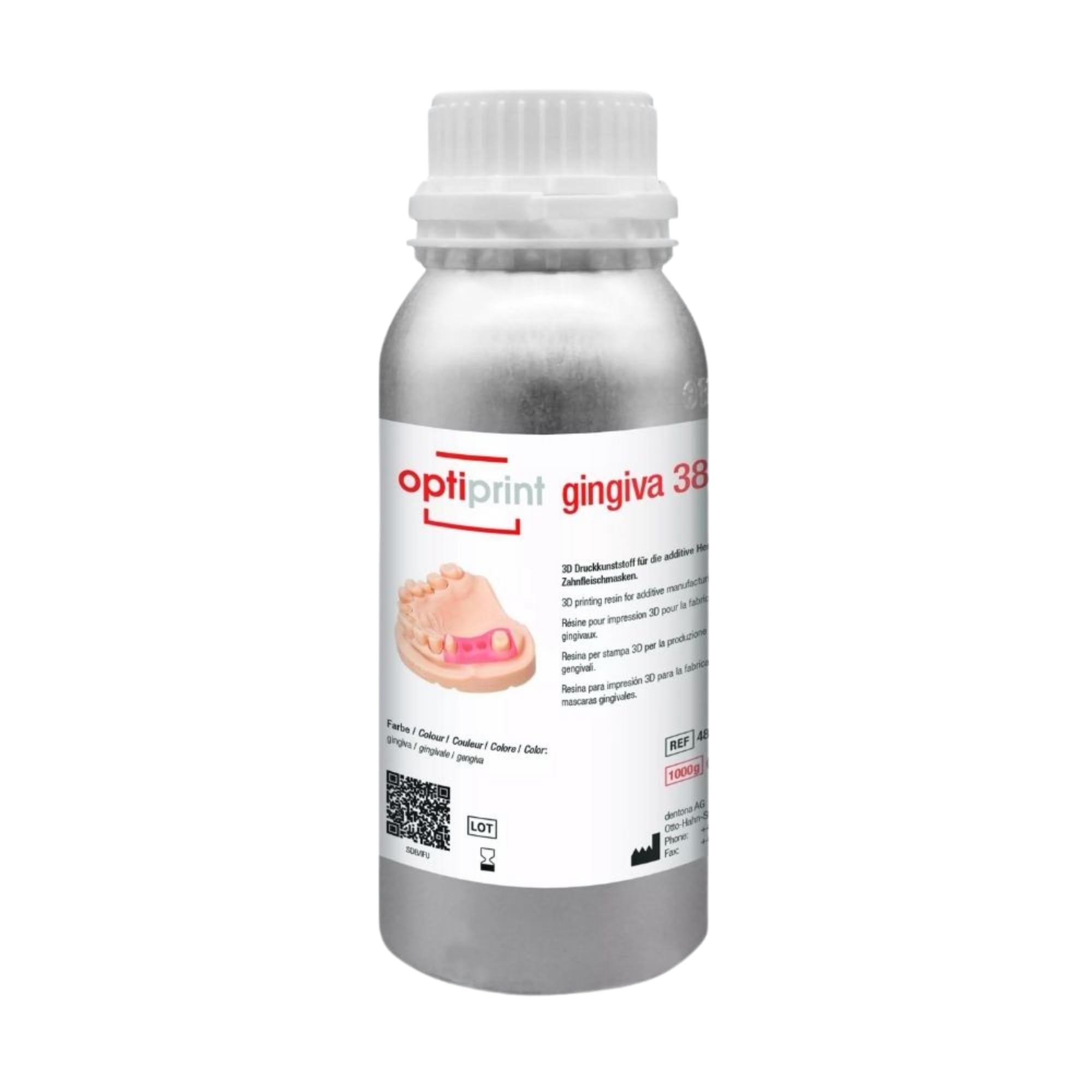 High-Quality 3D Printer Resin - Optiprint Gingiva 500g for Dental Models & Prosthetics | Perfect for Dentists, Dental Labs & 3D Printing Enthusiasts